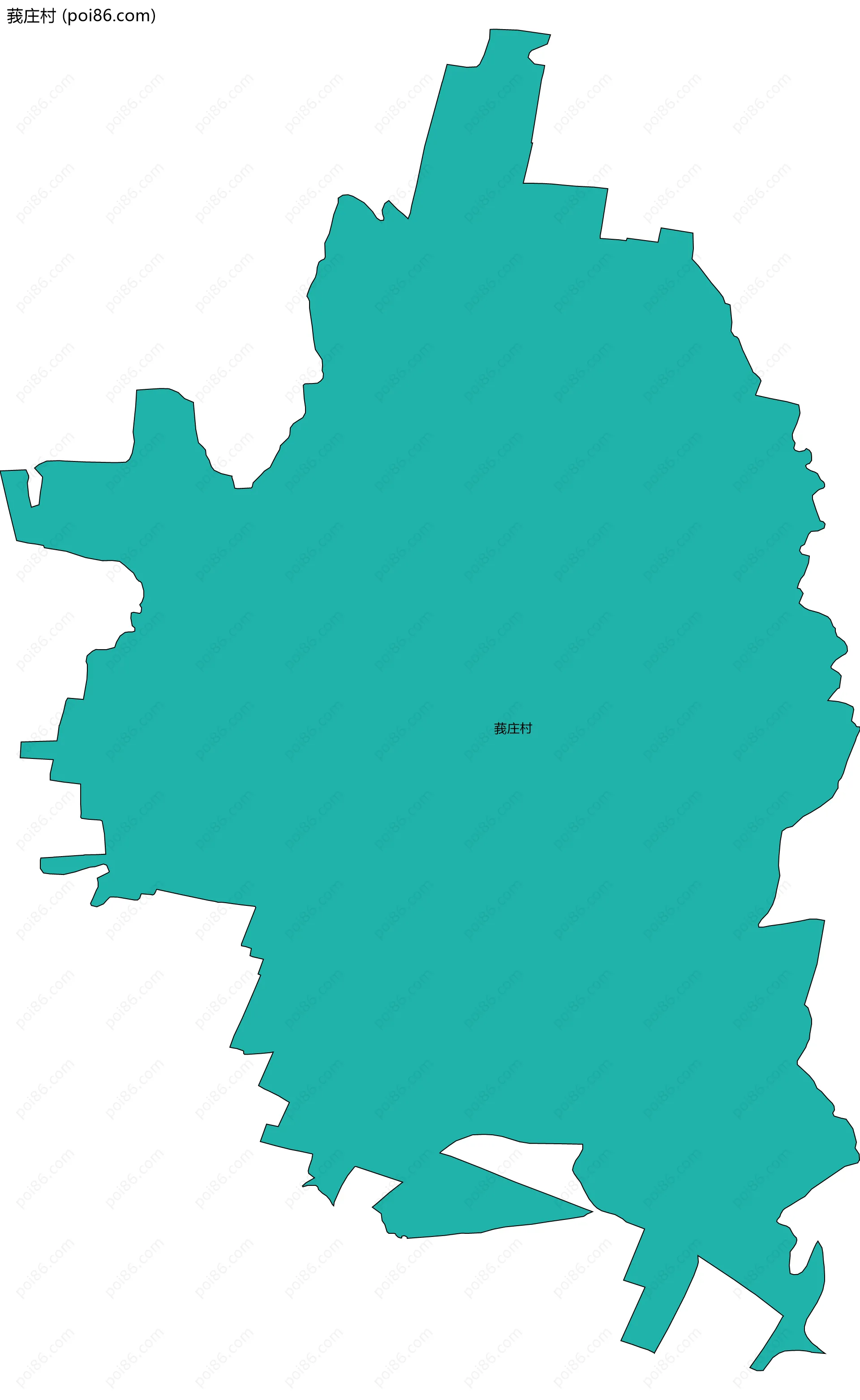 莪庄村边界地图