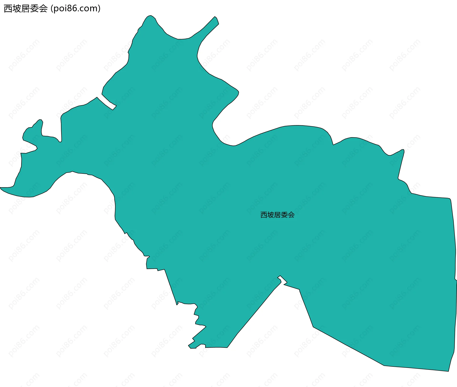 西坡居委会边界地图