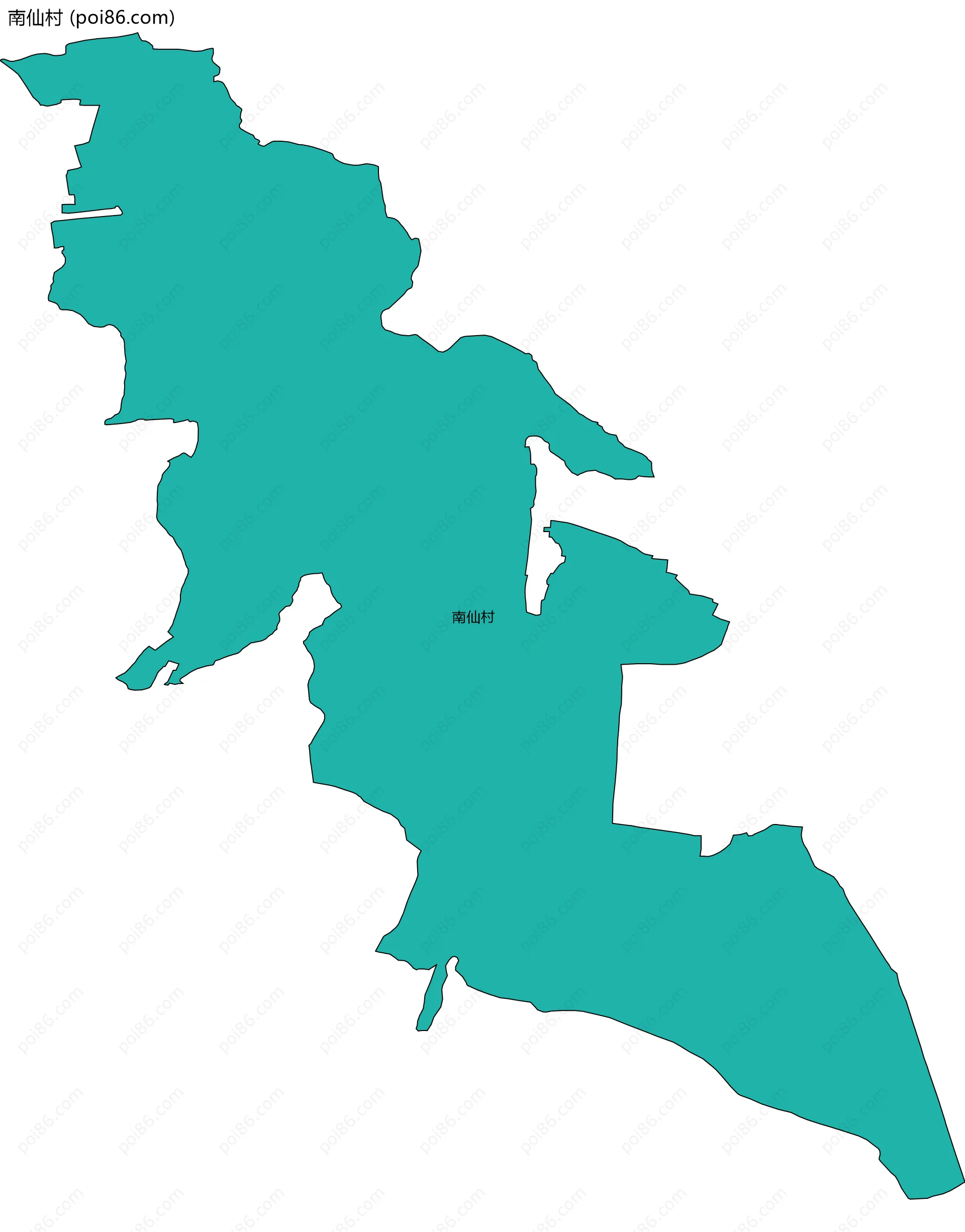 南仙村边界地图
