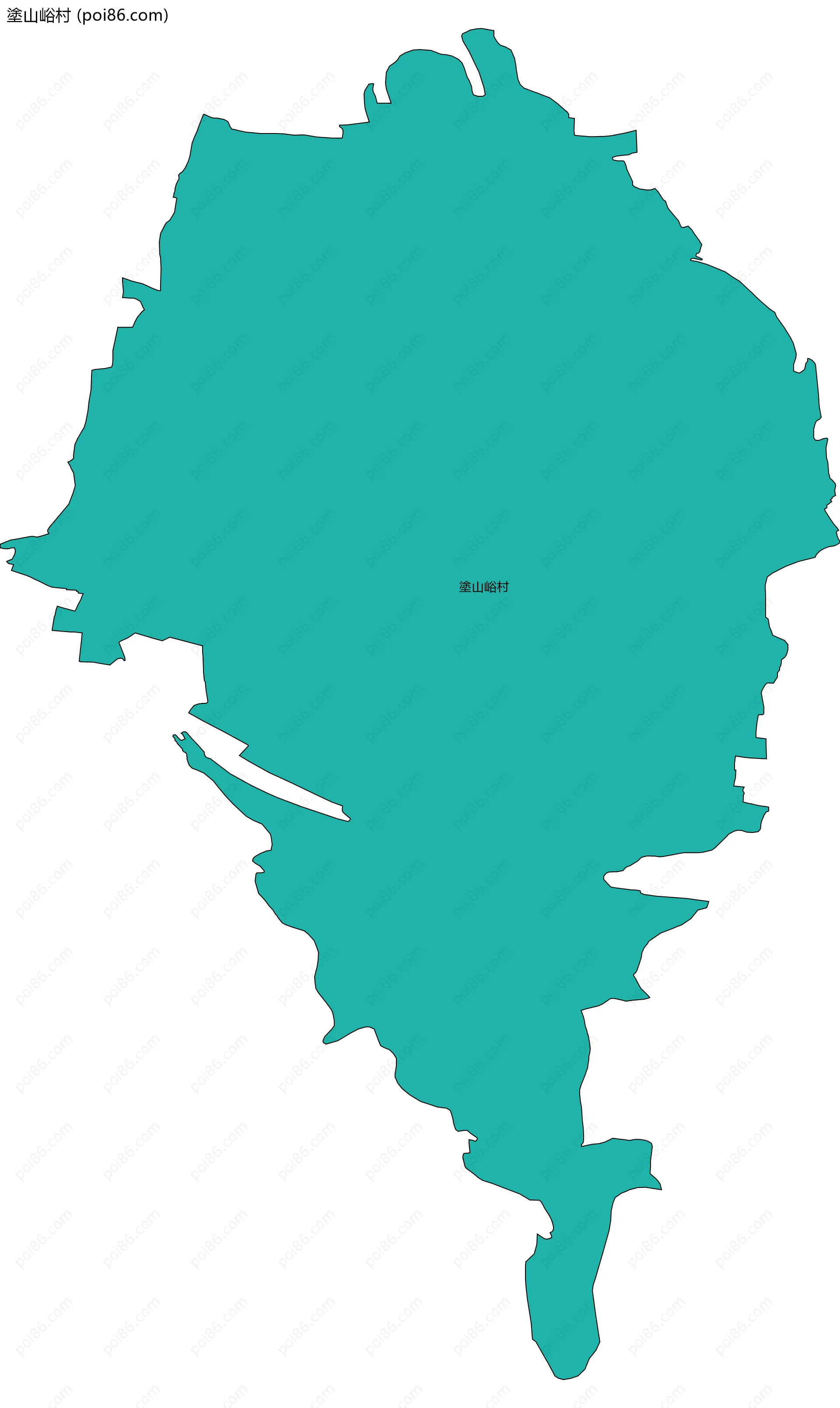 塗山峪村边界地图