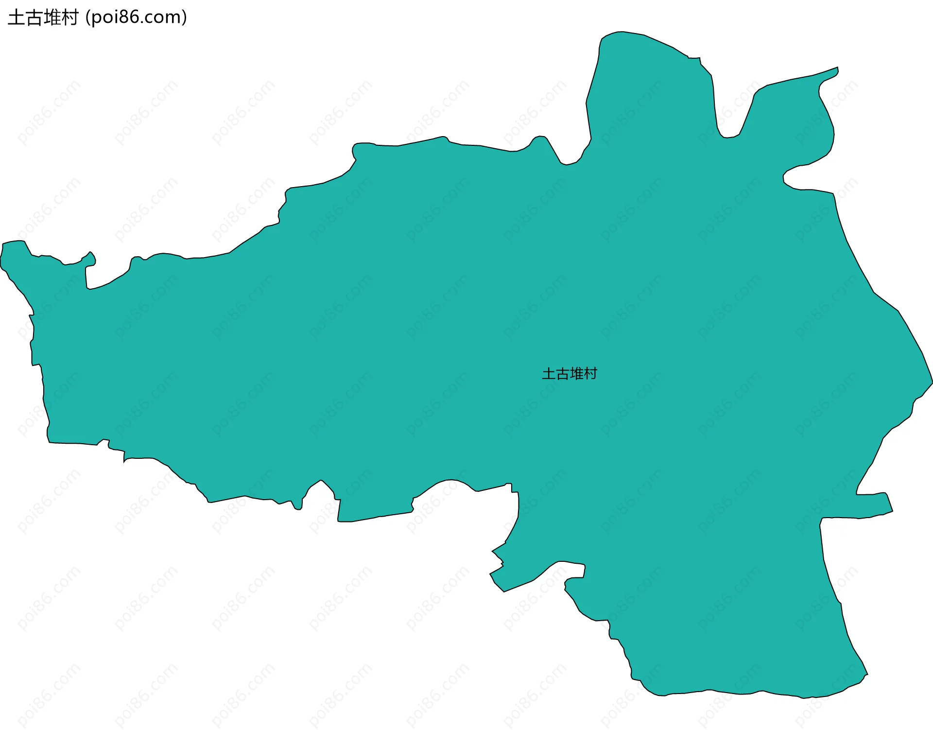 土古堆村边界地图