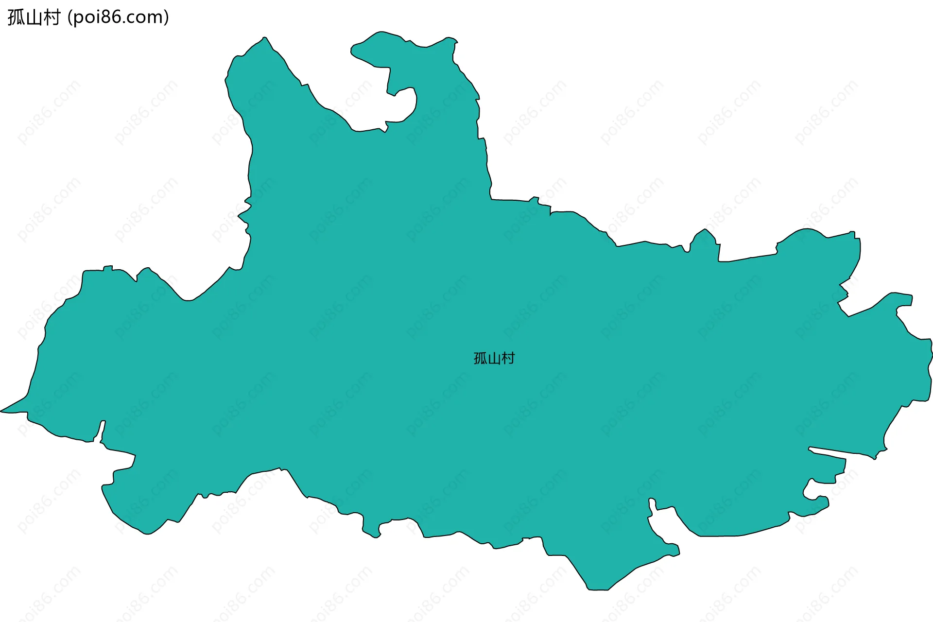 孤山村边界地图