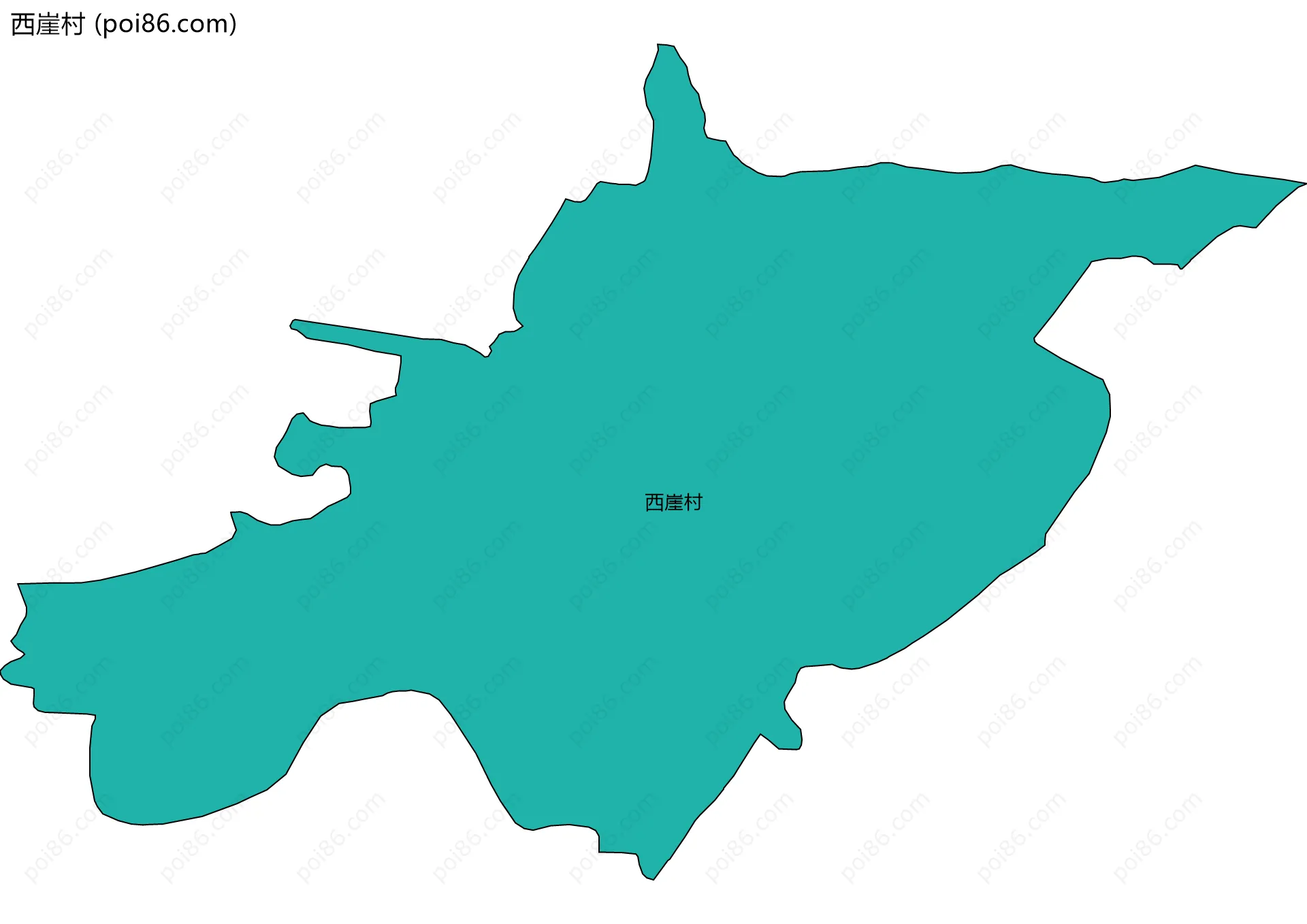 西崖村边界地图