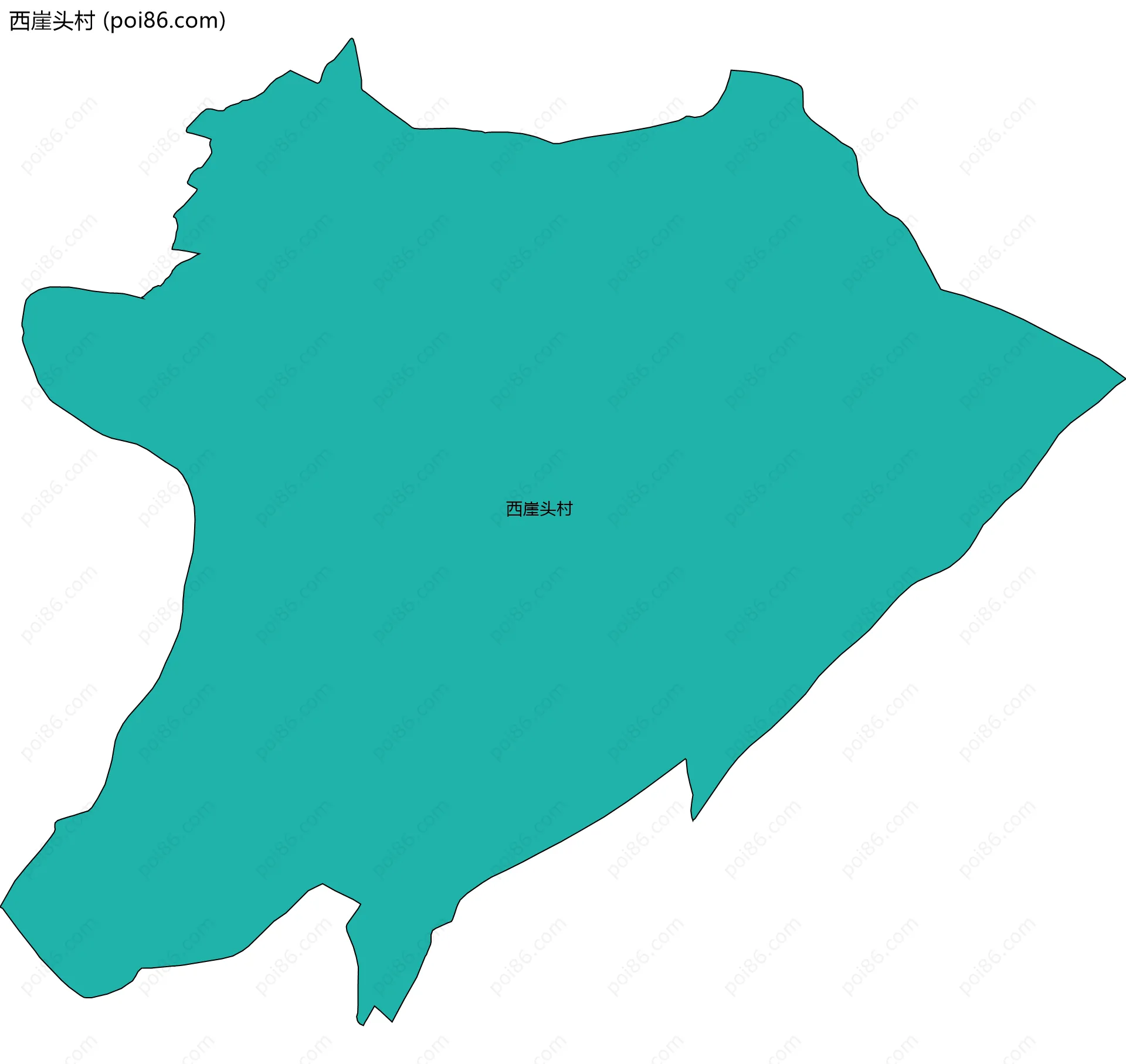 西崖头村边界地图