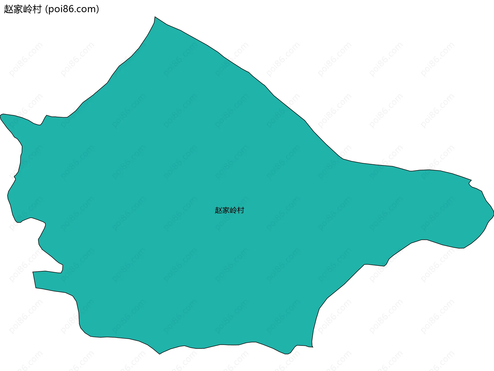 赵家岭村边界地图