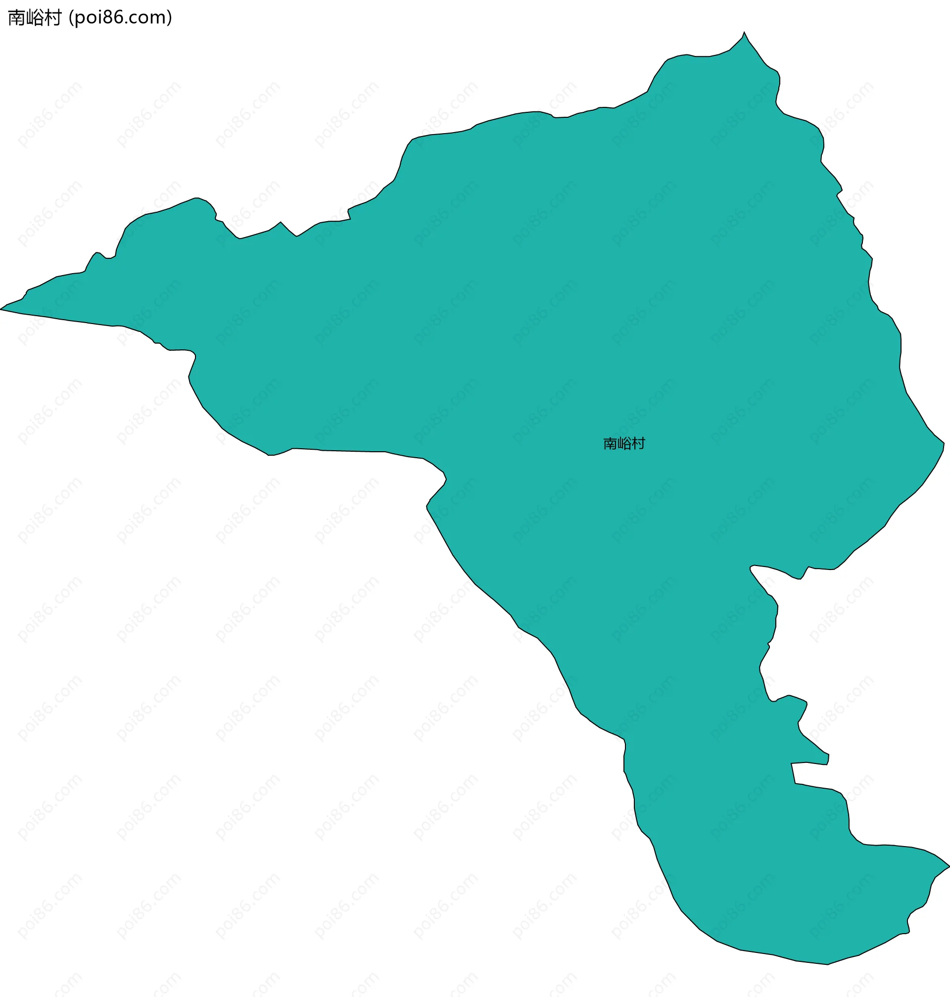 南峪村边界地图