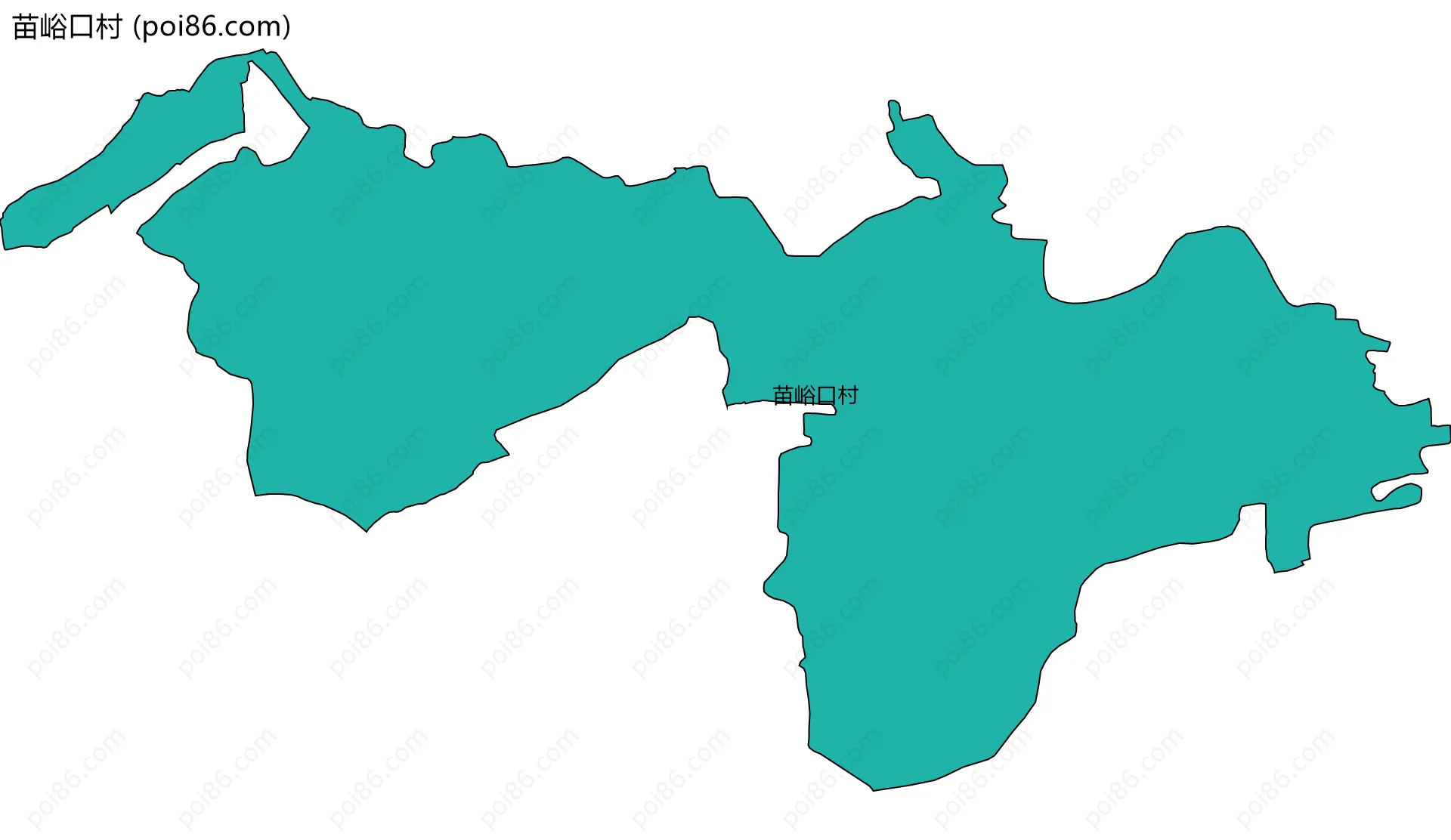 苗峪口村边界地图