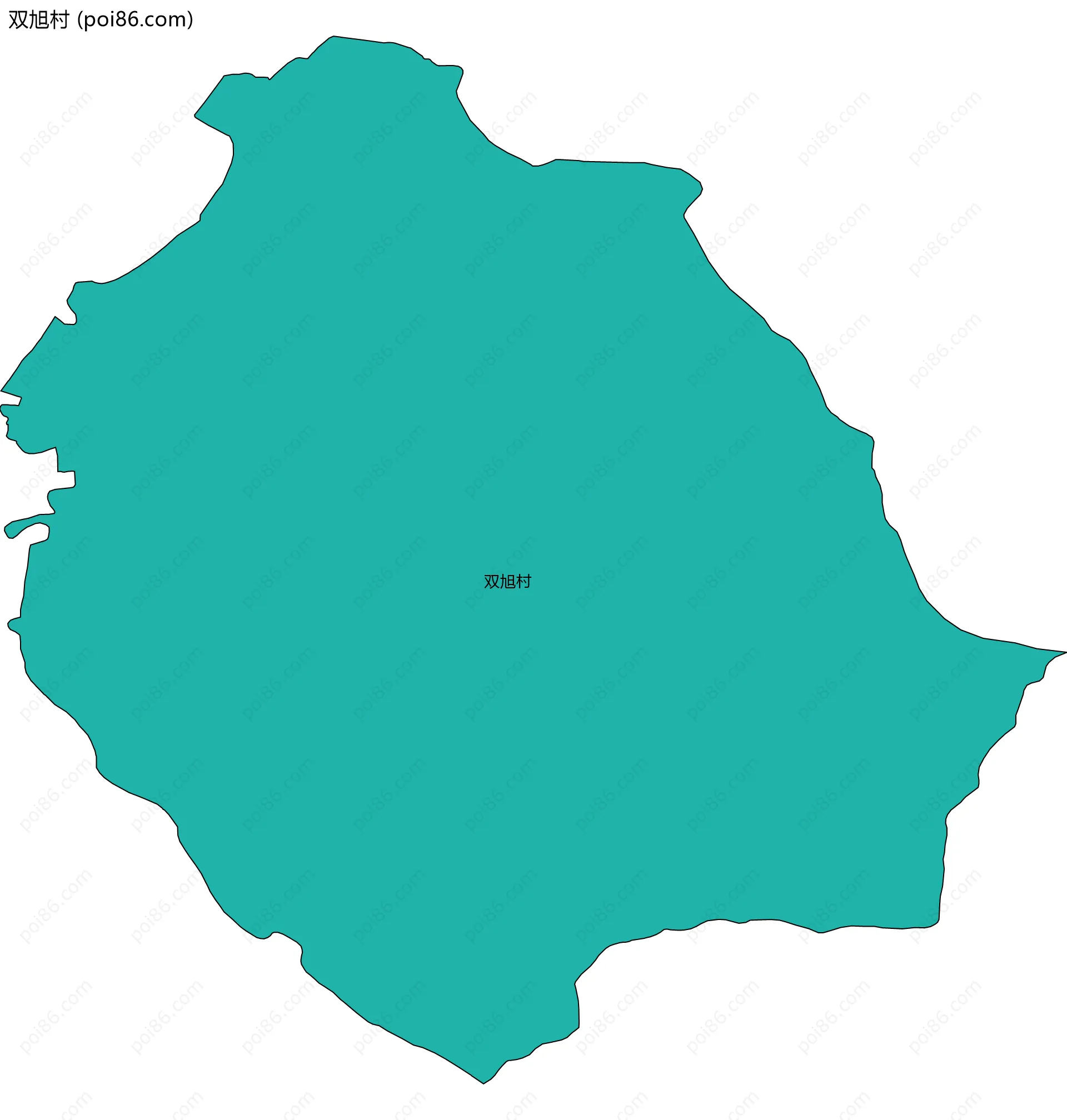 双旭村边界地图