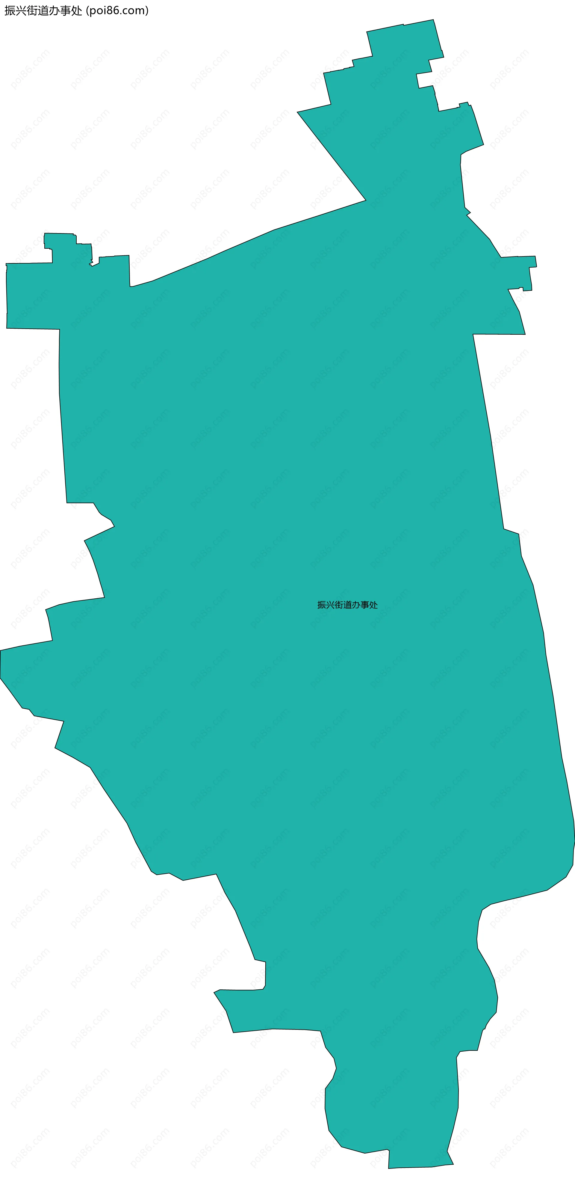 振兴街道办事处边界地图