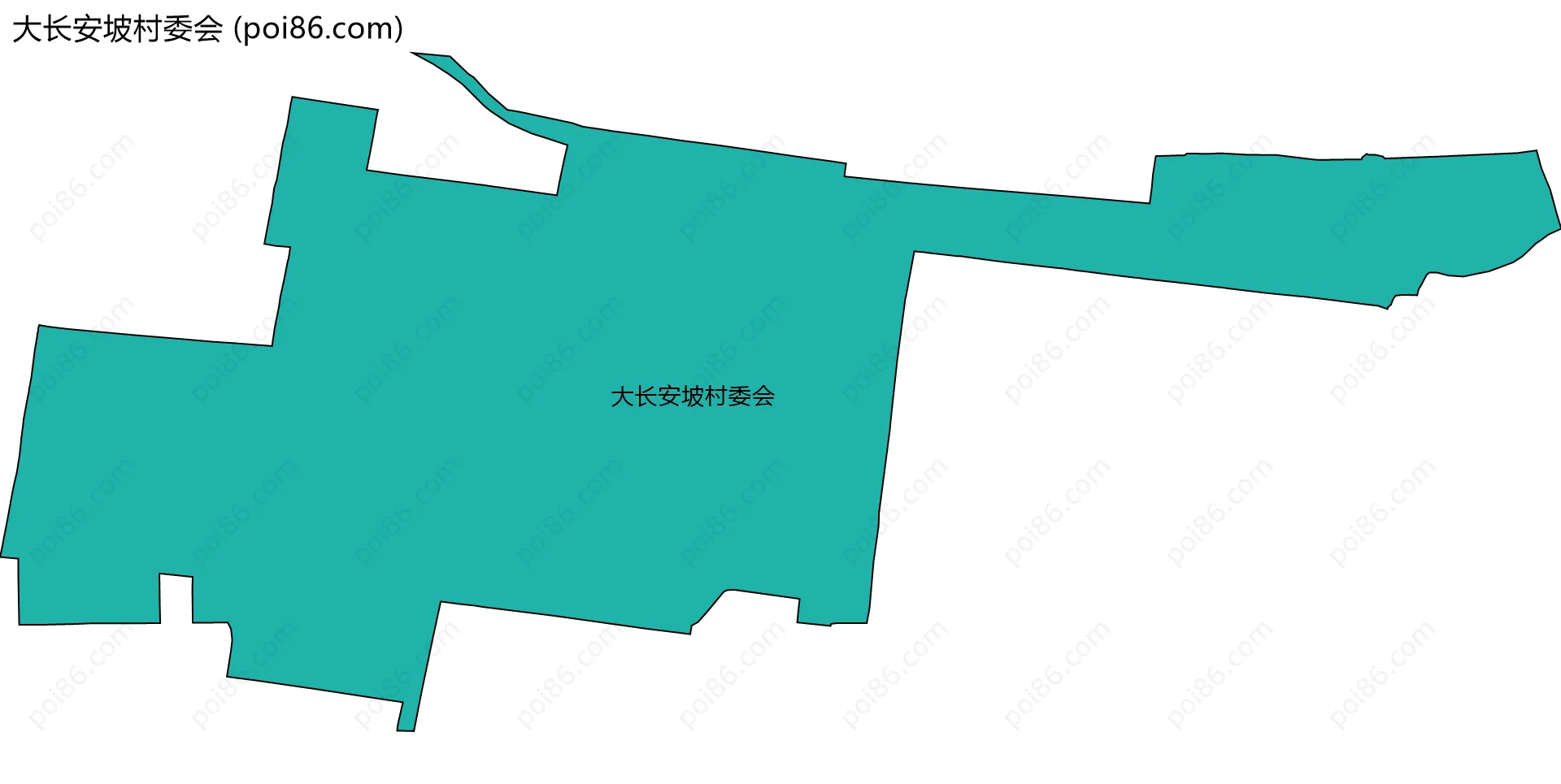 大长安坡村委会边界地图