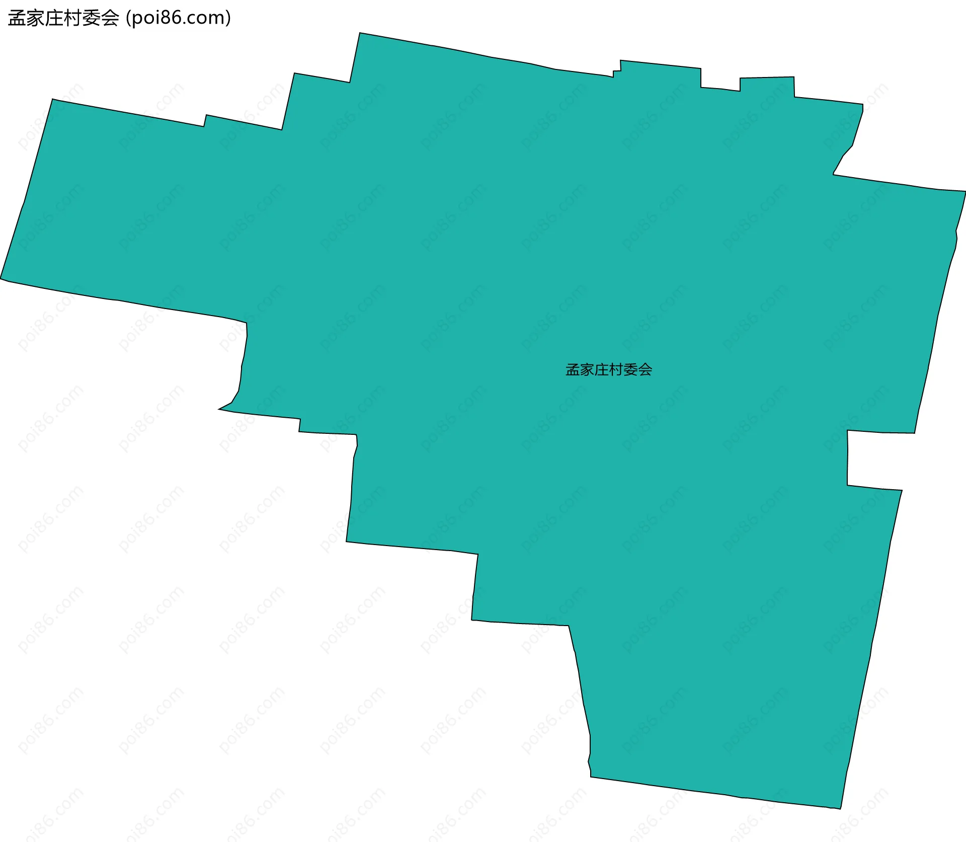 孟家庄村委会边界地图