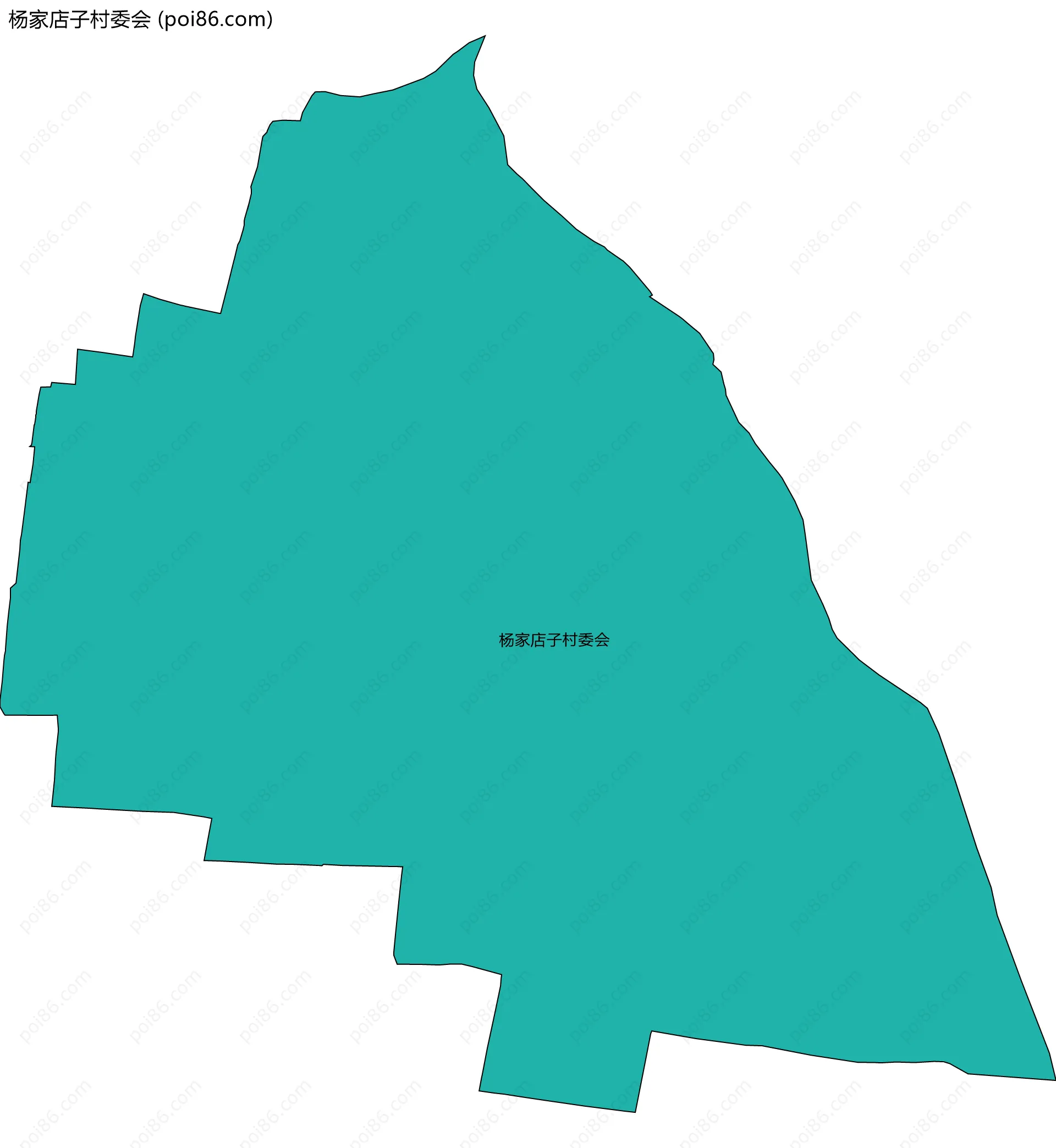 杨家店子村委会边界地图