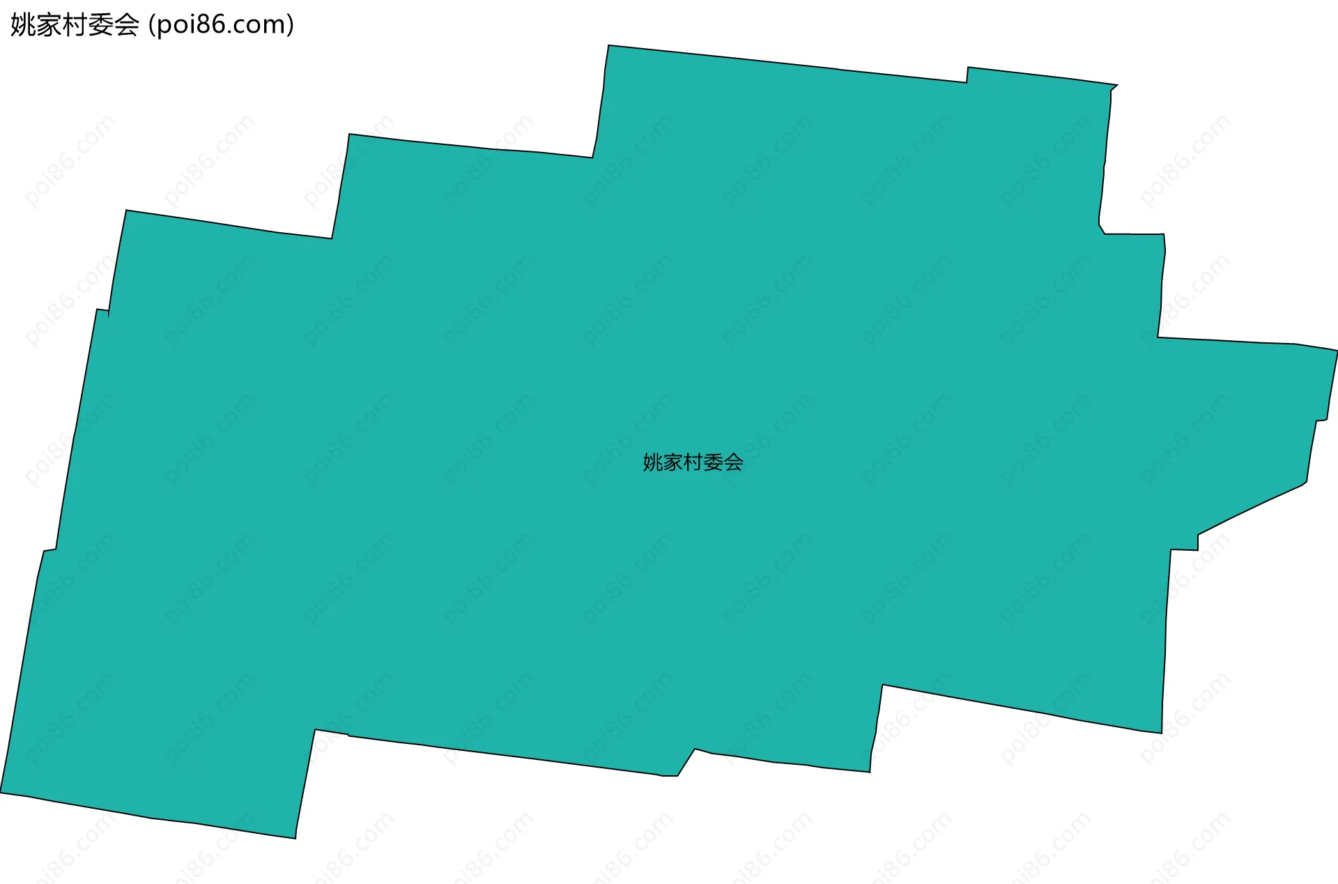 姚家村委会边界地图