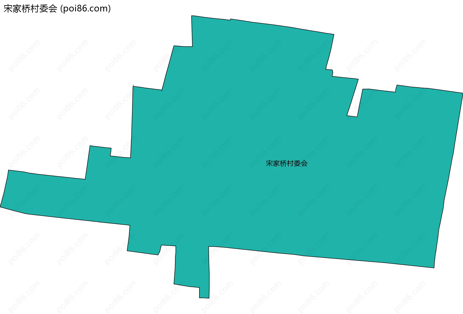宋家桥村委会边界地图