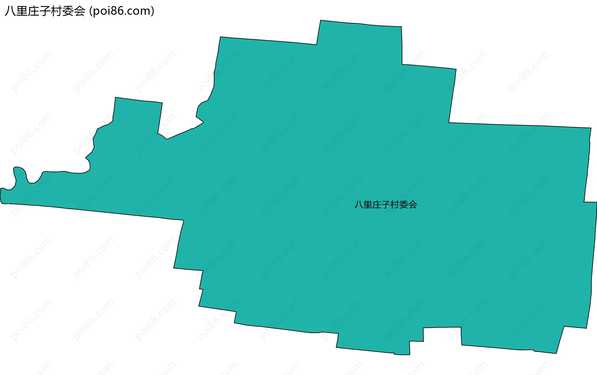 八里庄子村委会边界地图