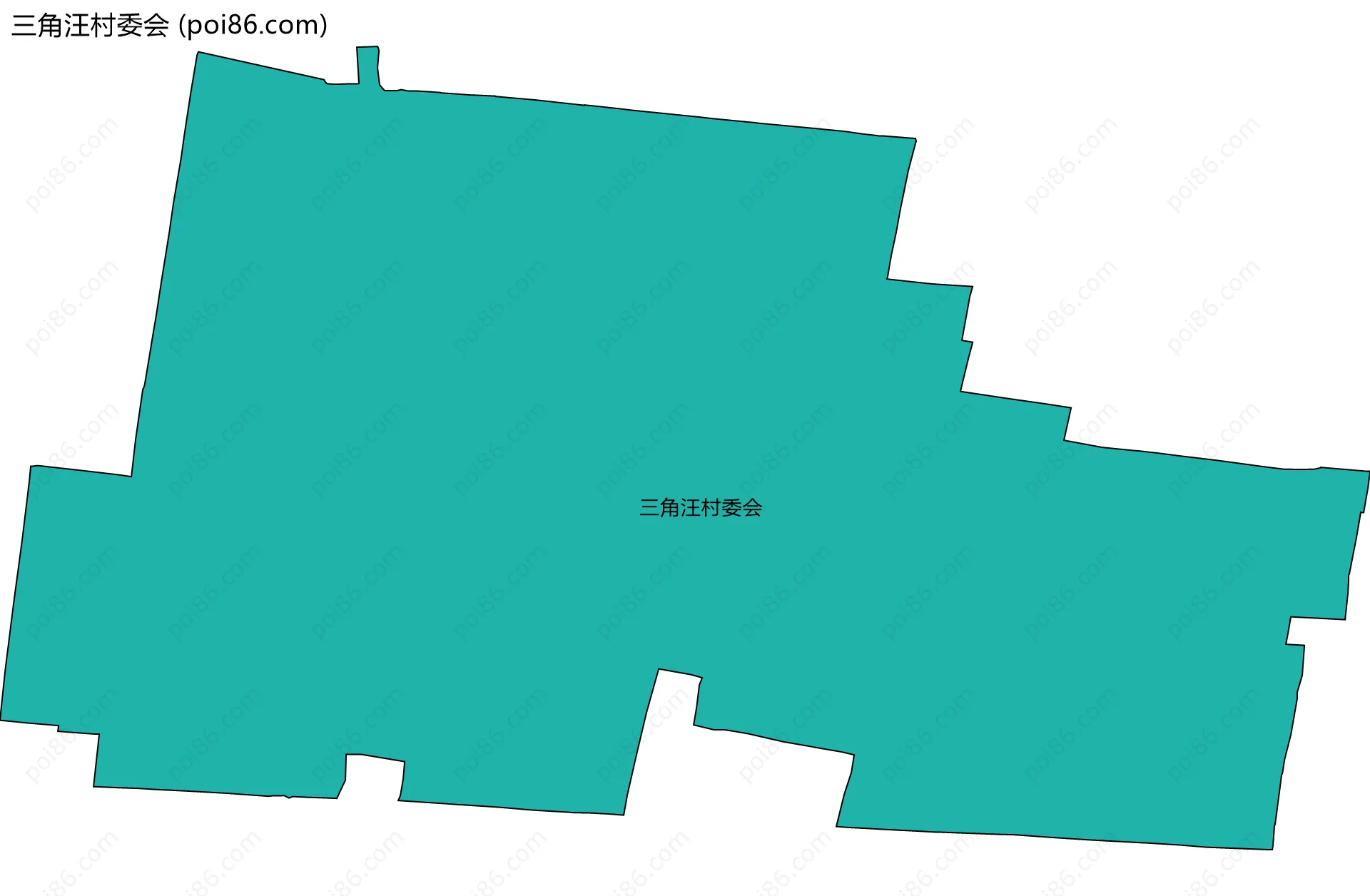 三角汪村委会边界地图
