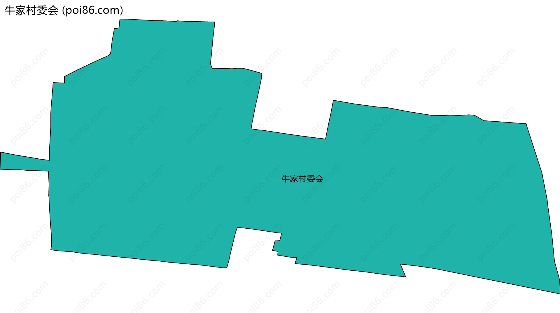 牛家村委会边界地图