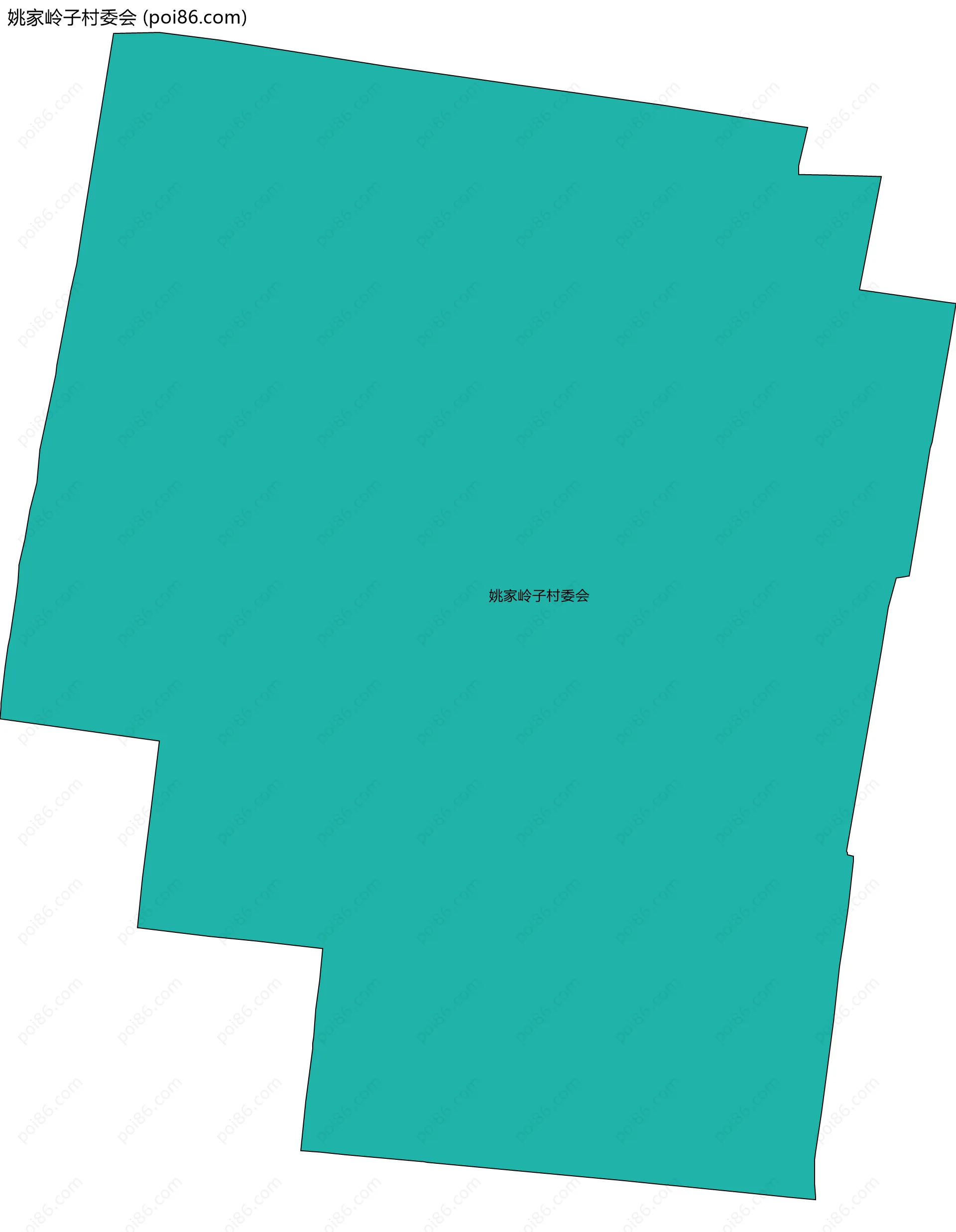 姚家岭子村委会边界地图