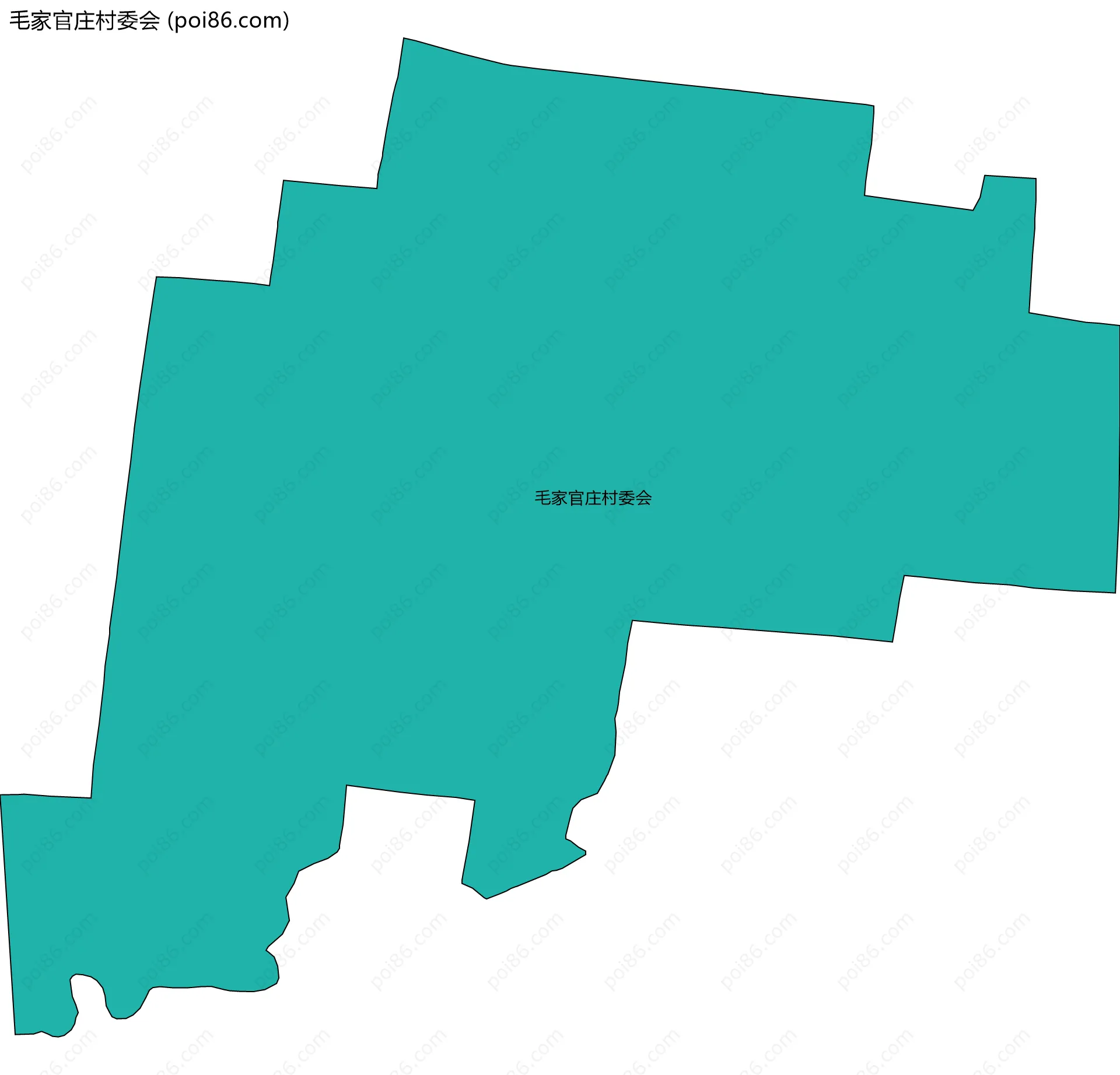 毛家官庄村委会边界地图