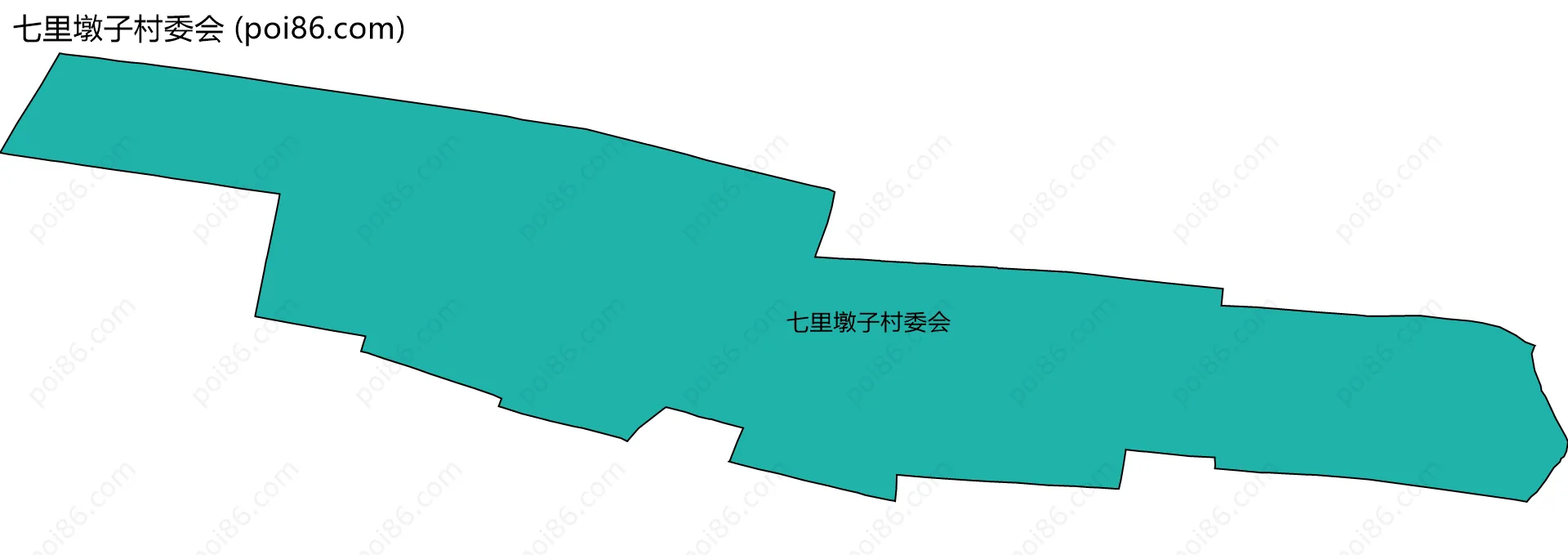 七里墩子村委会边界地图