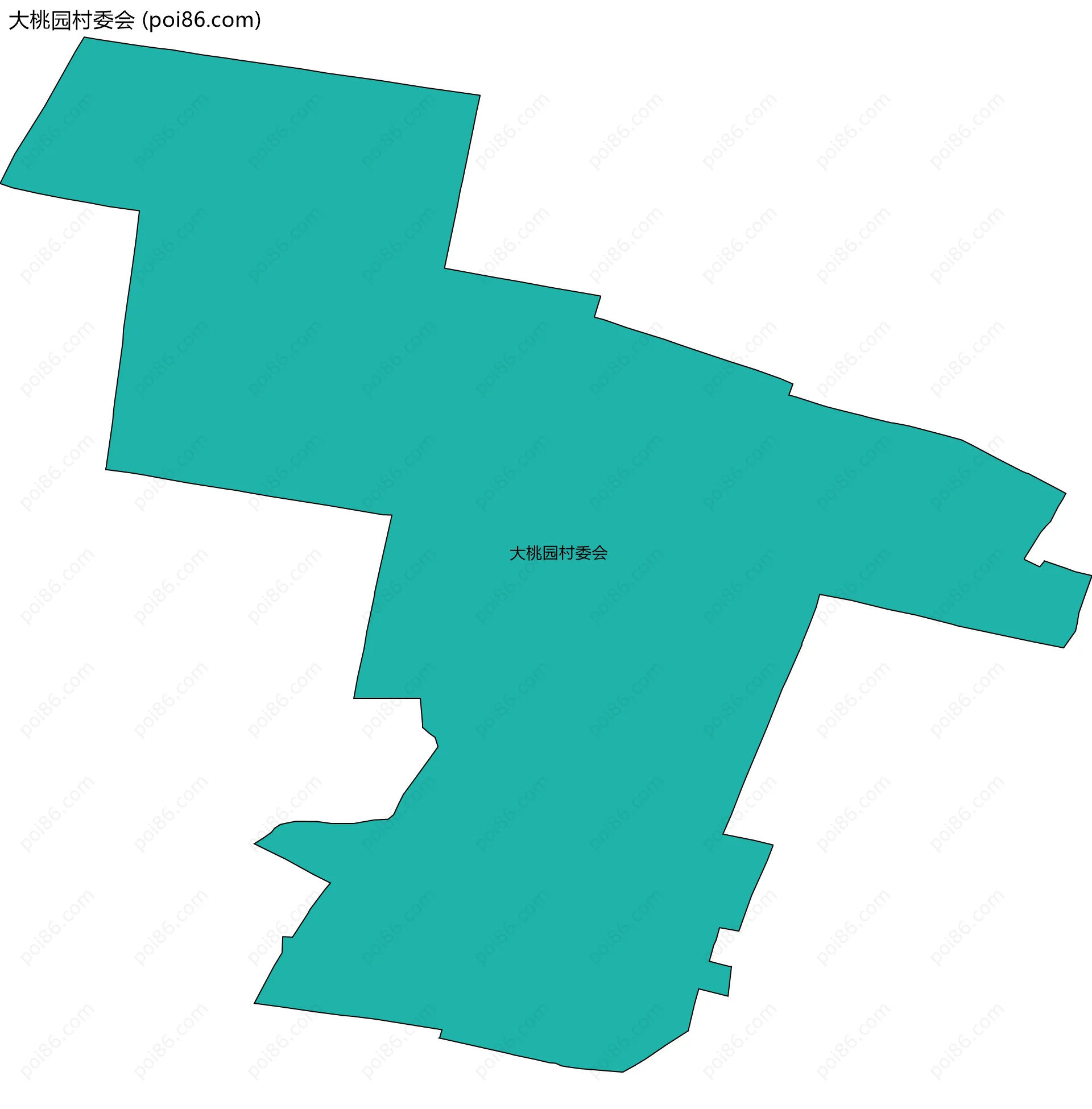 大桃园村委会边界地图