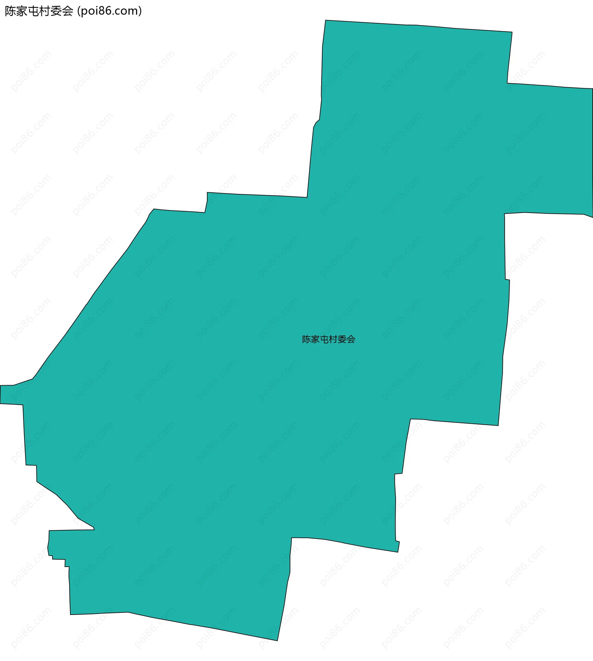陈家屯村委会边界地图
