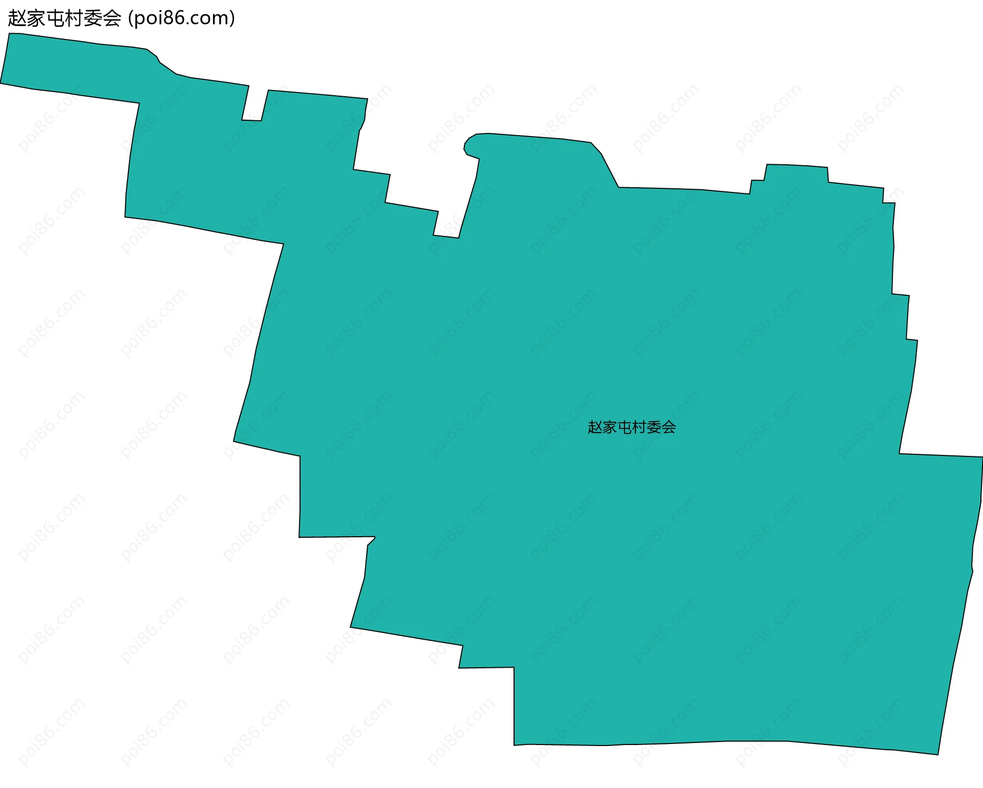赵家屯村委会边界地图