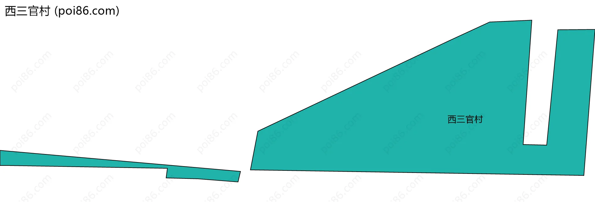 西三官村边界地图
