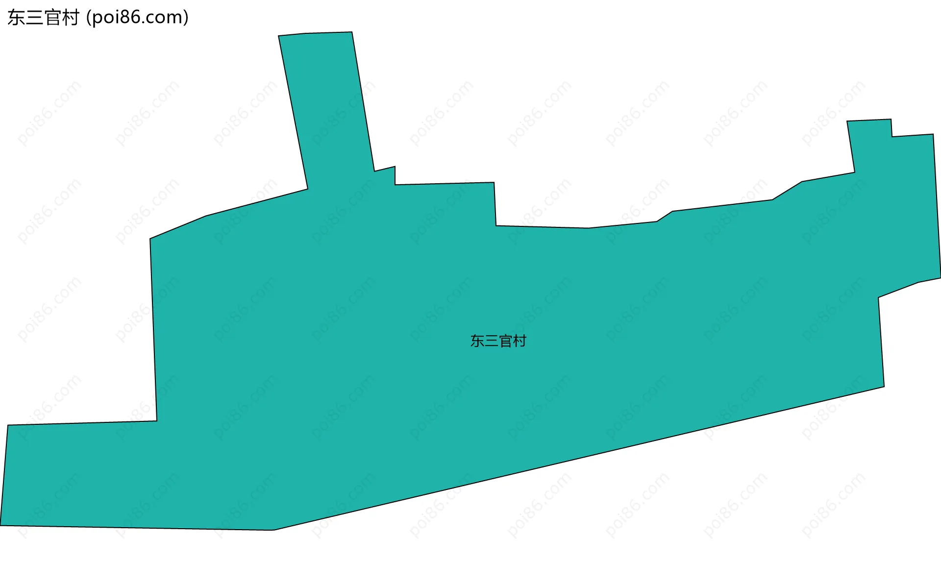 东三官村边界地图