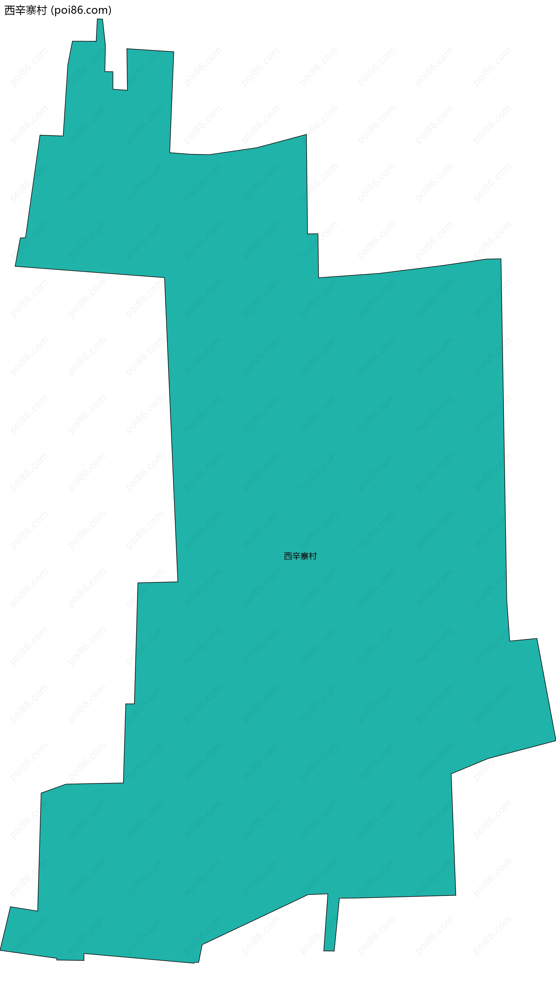 西辛寨村边界地图