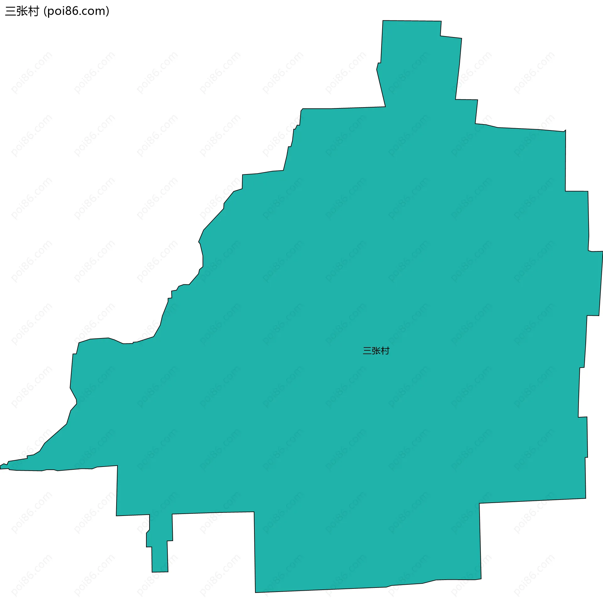 三张村边界地图
