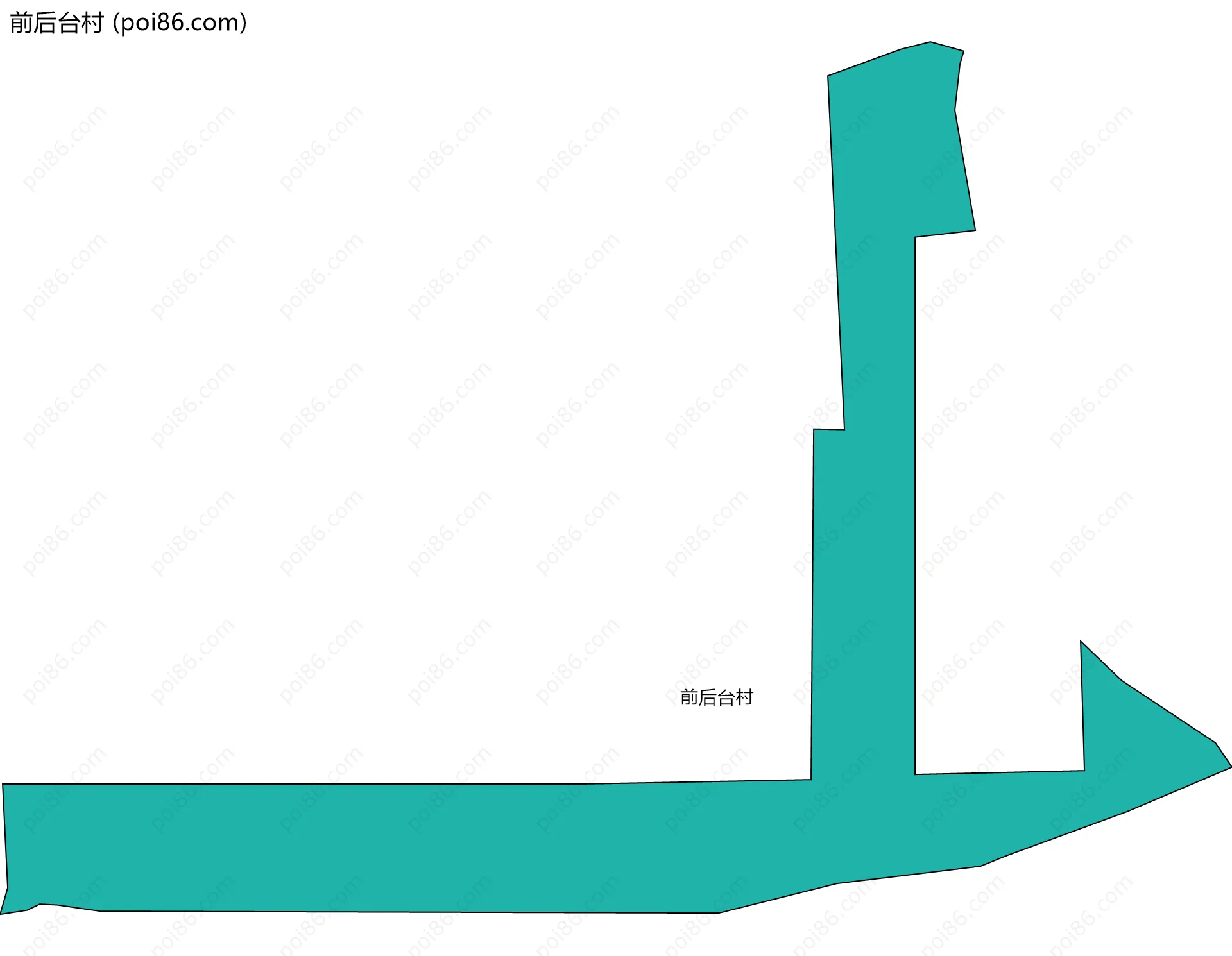 前后台村边界地图