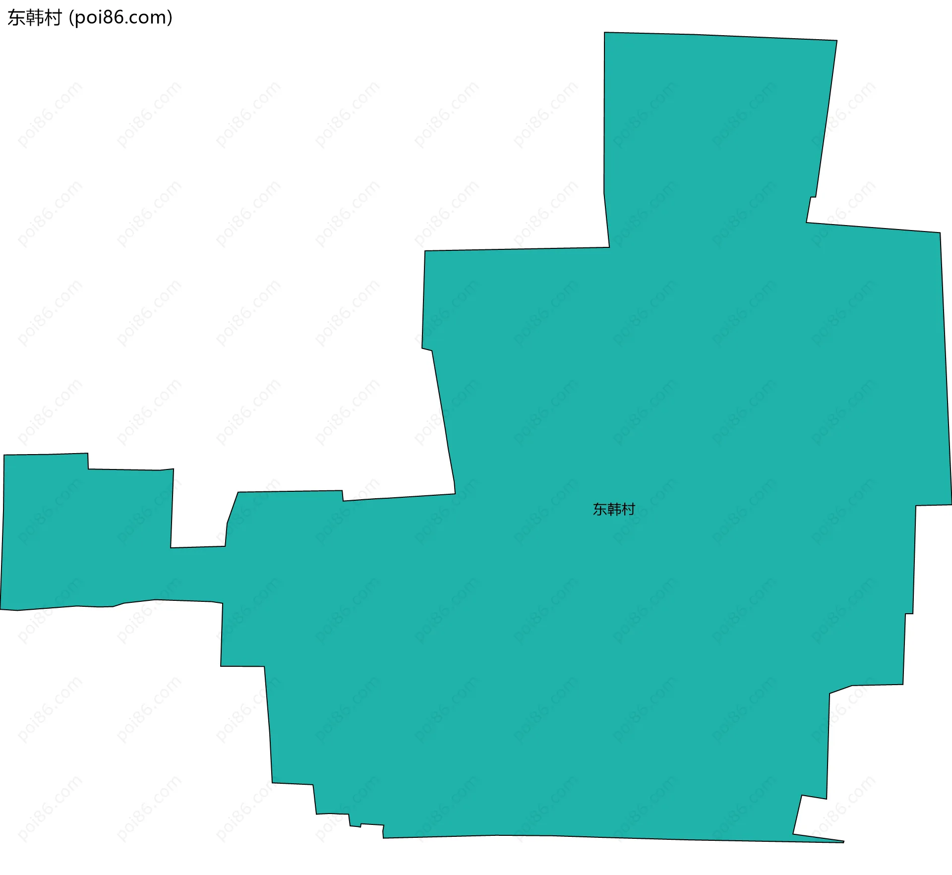 东韩村边界地图