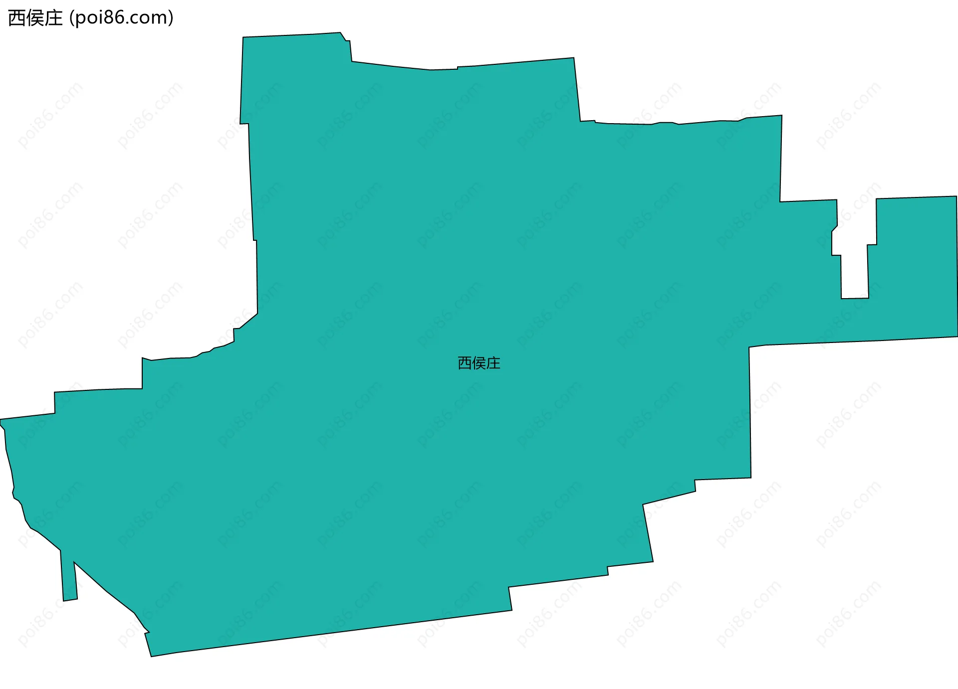 西侯庄边界地图