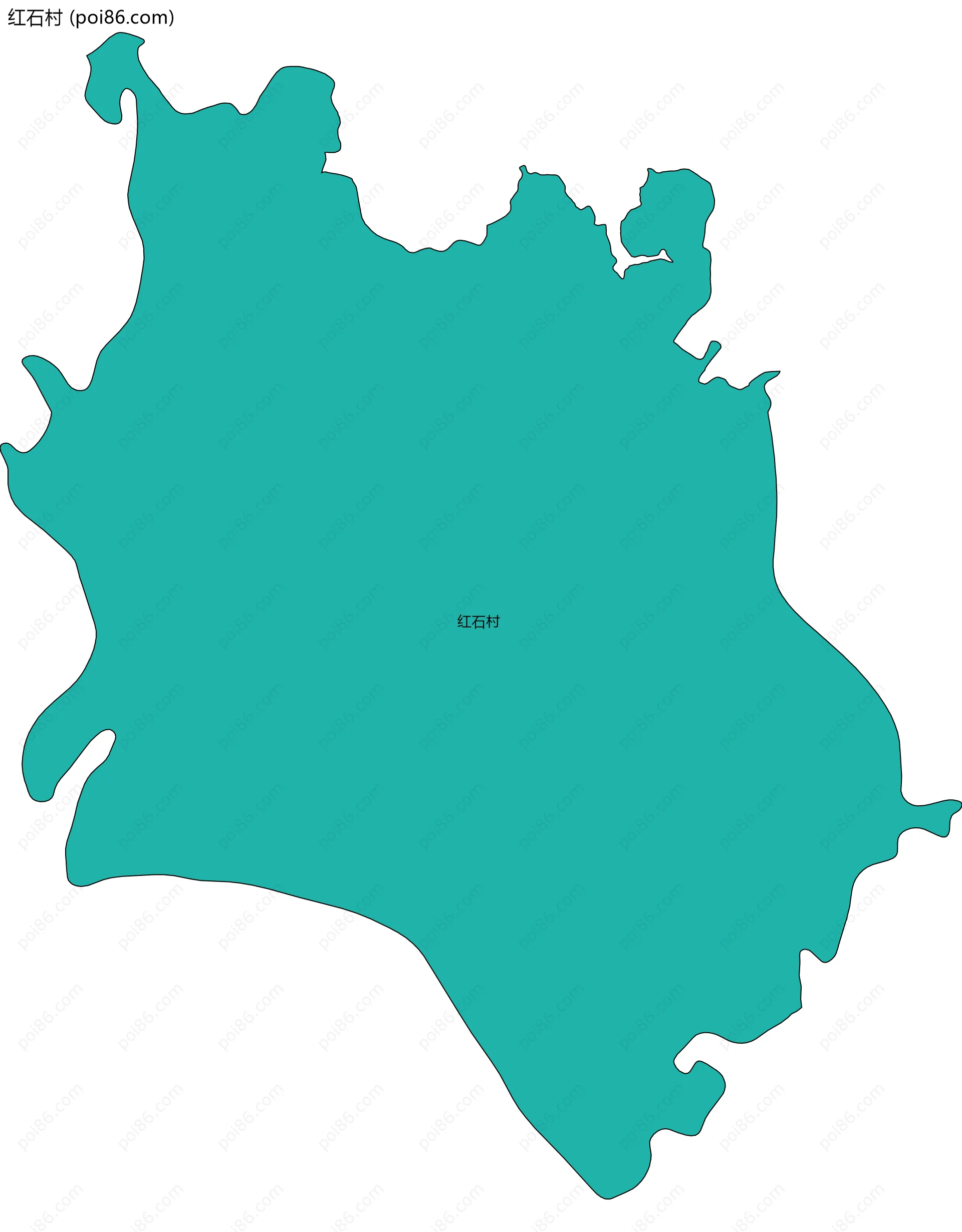 红石村边界地图