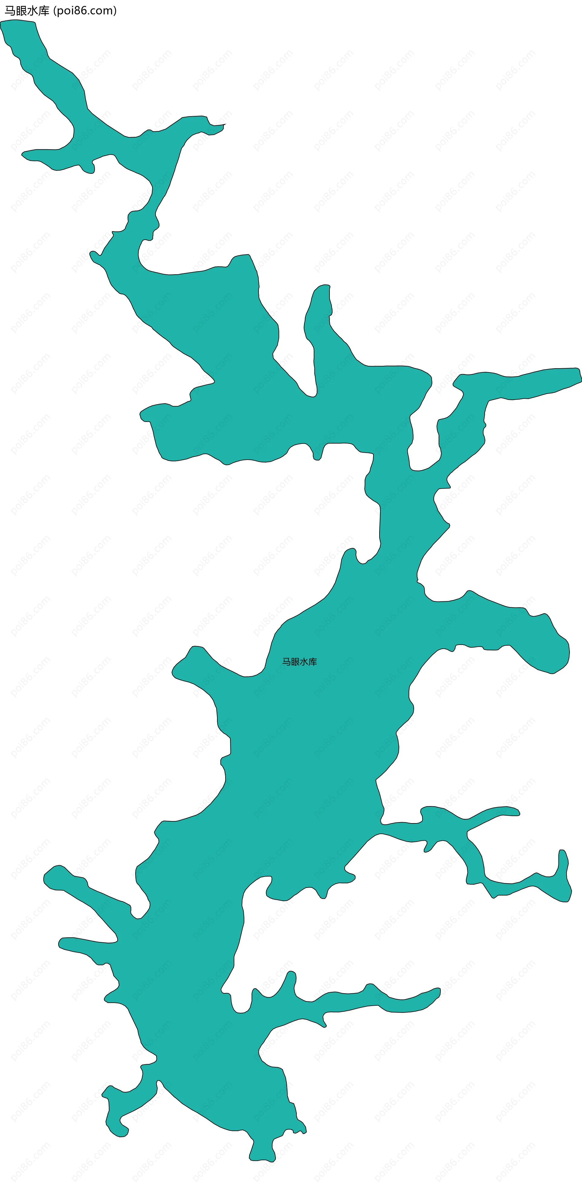 马眼水库边界地图
