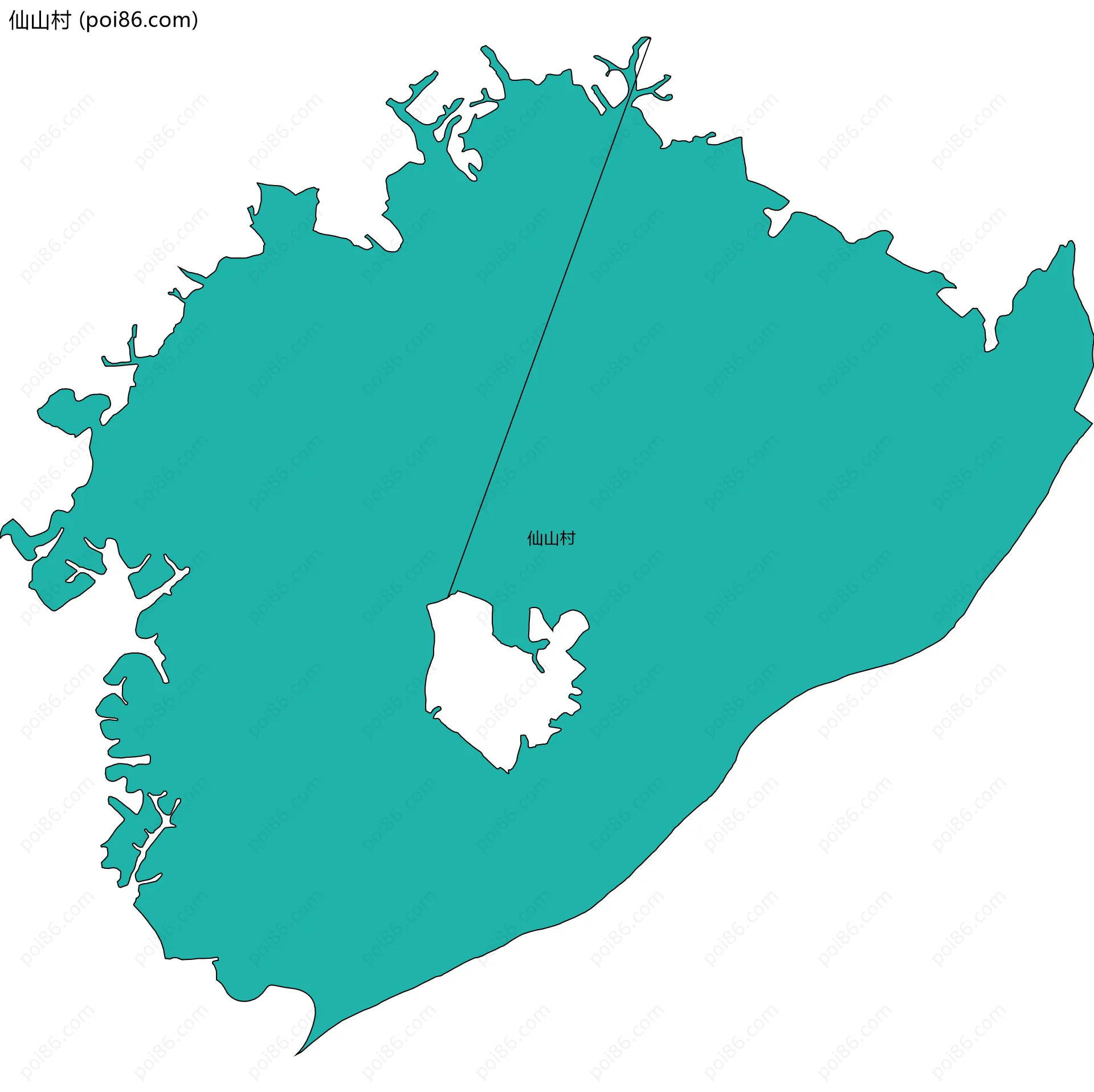 仙山村边界地图