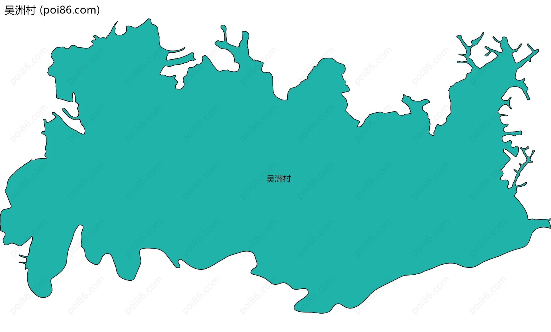 吴洲村边界地图
