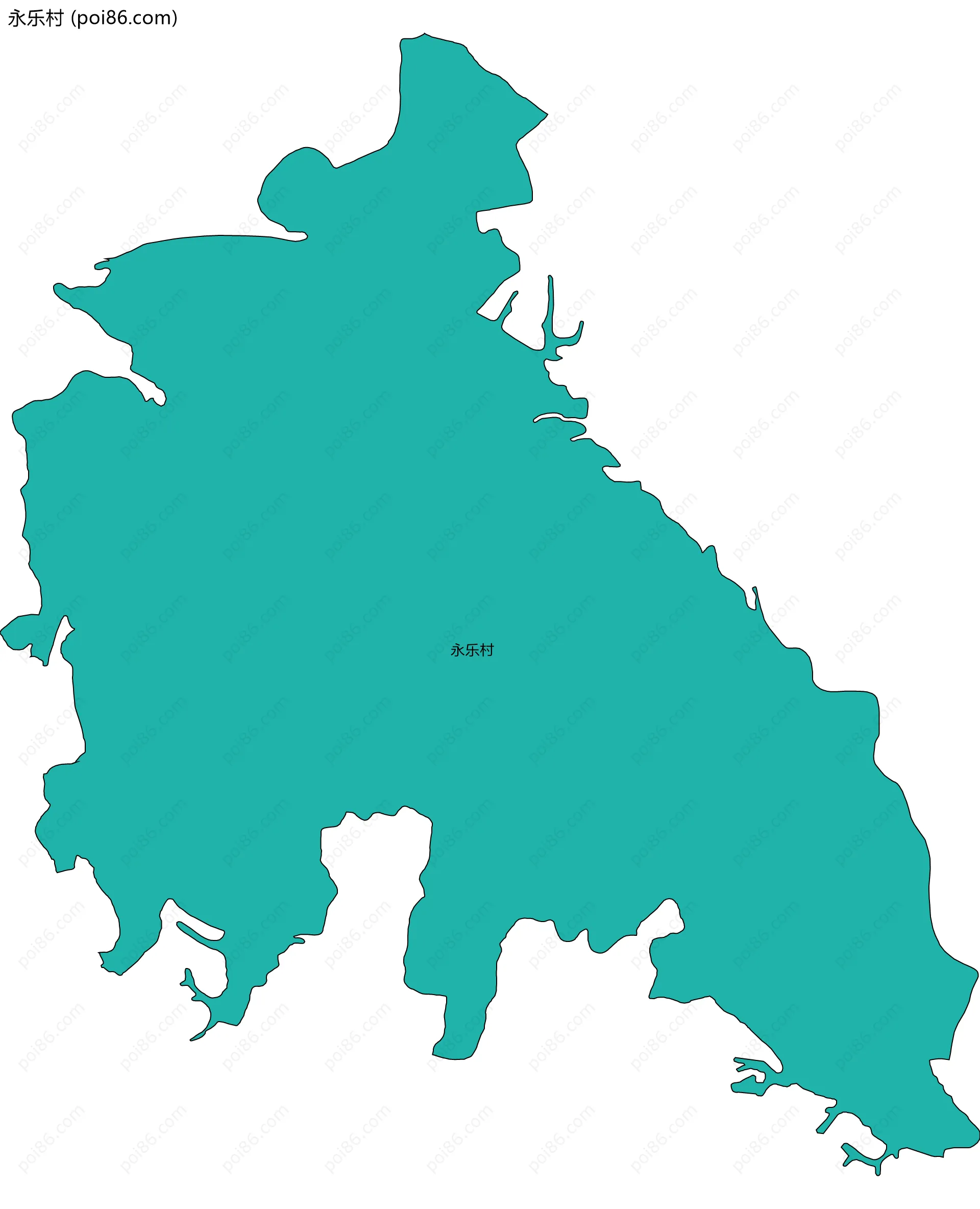 永乐村边界地图