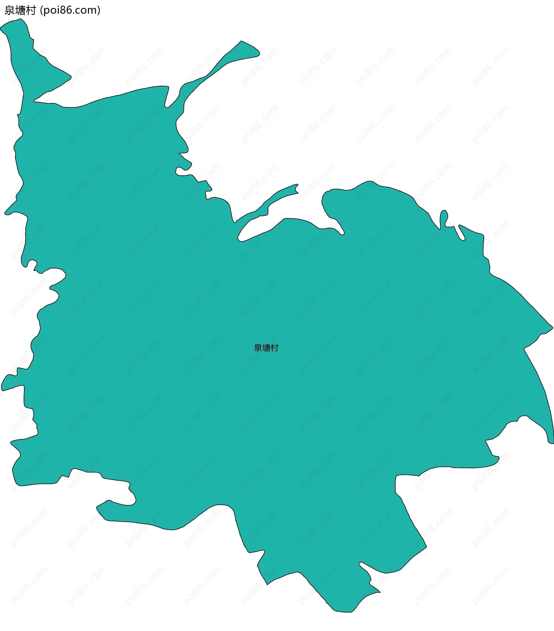 泉塘村边界地图