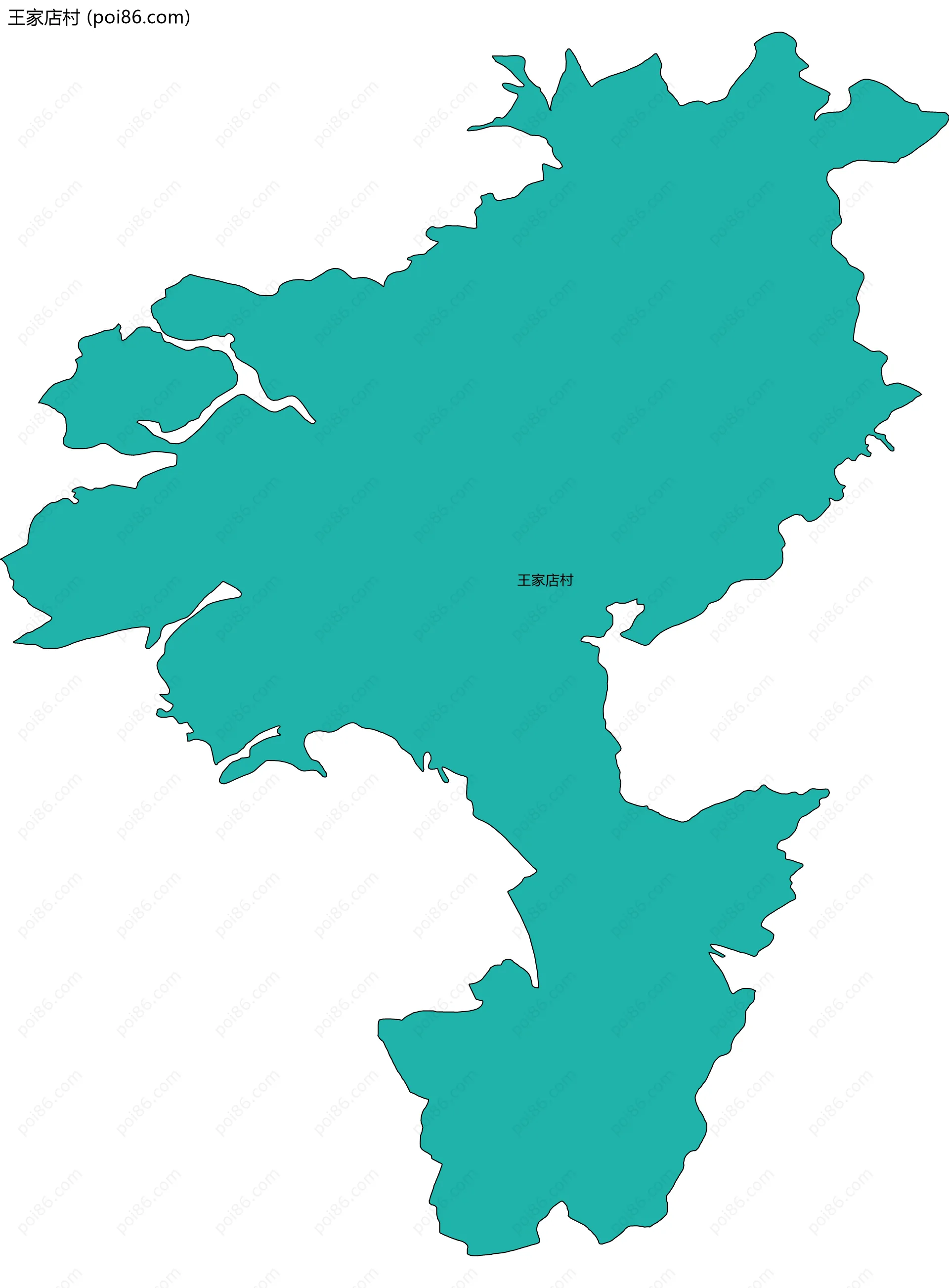 王家店村边界地图