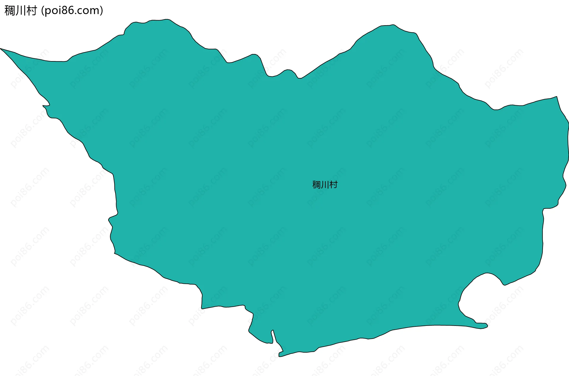 稠川村边界地图