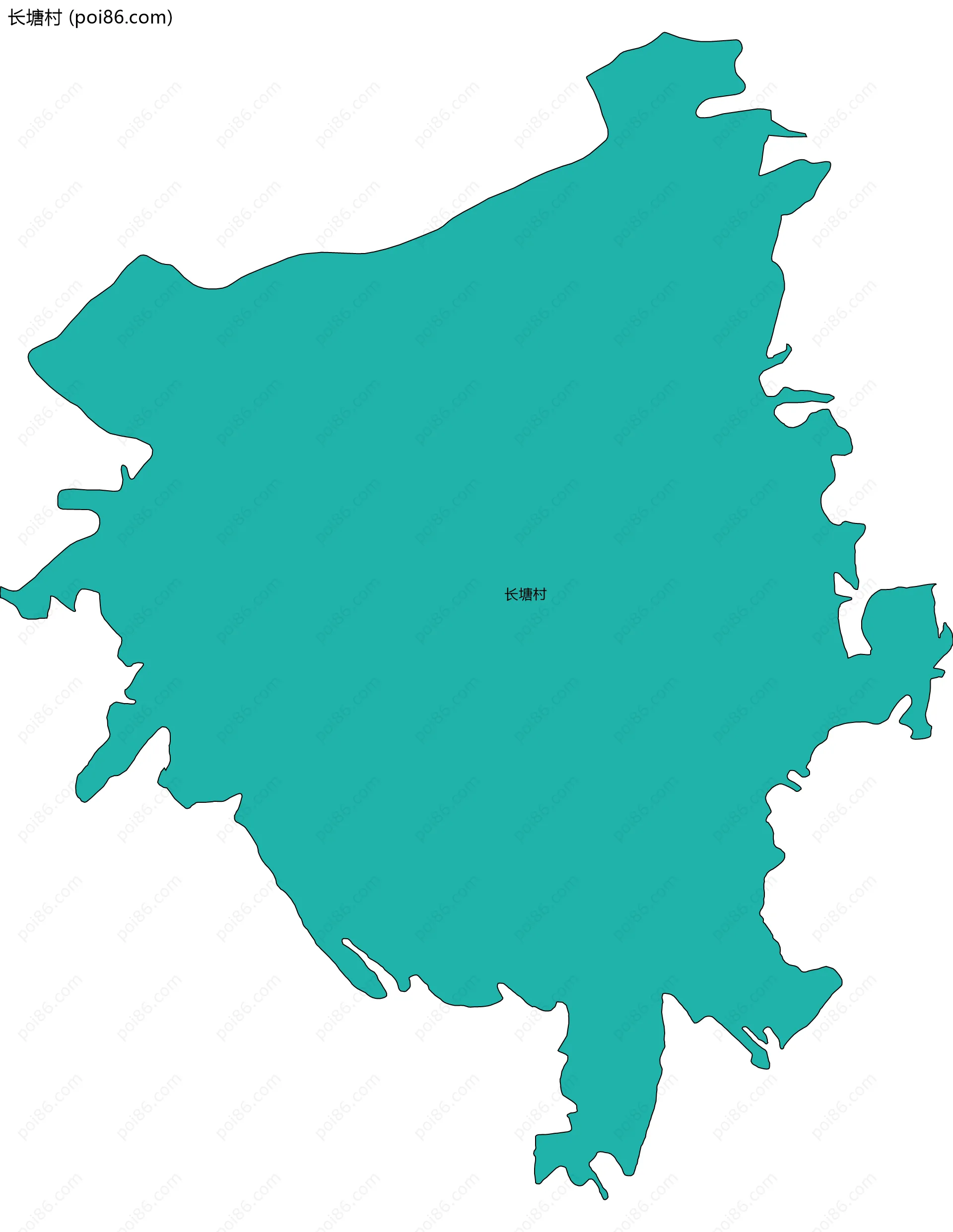 长塘村边界地图