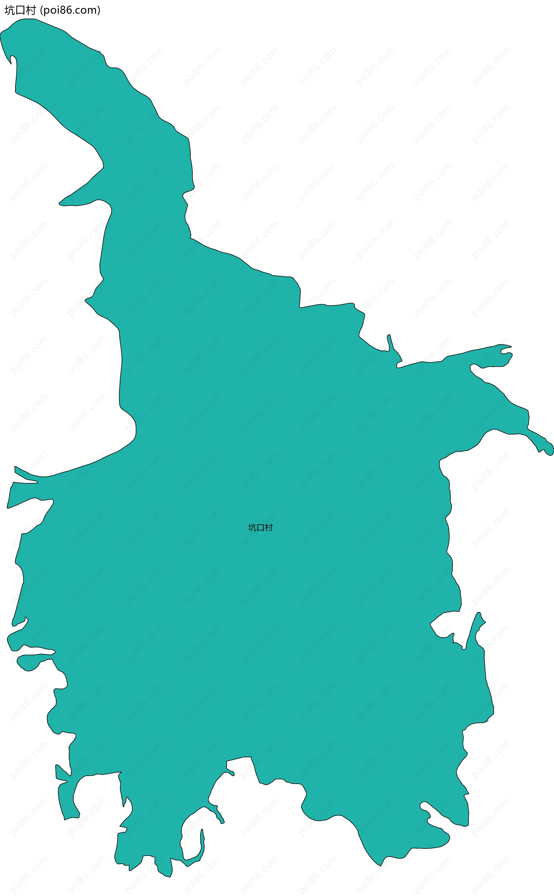 坑口村边界地图