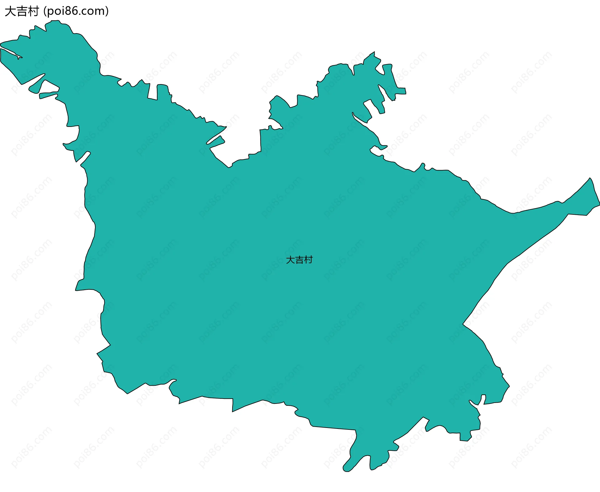 大吉村边界地图
