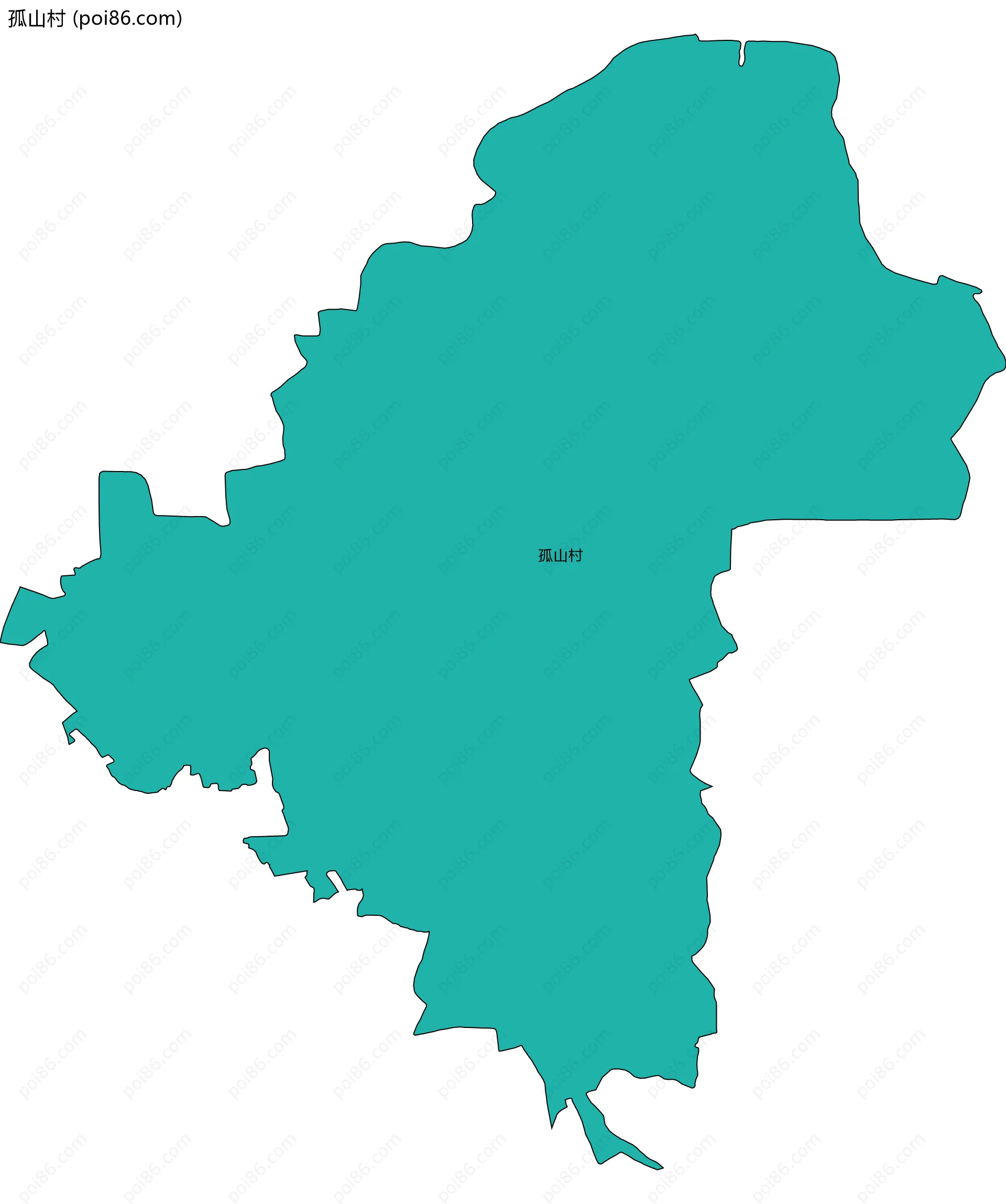 孤山村边界地图