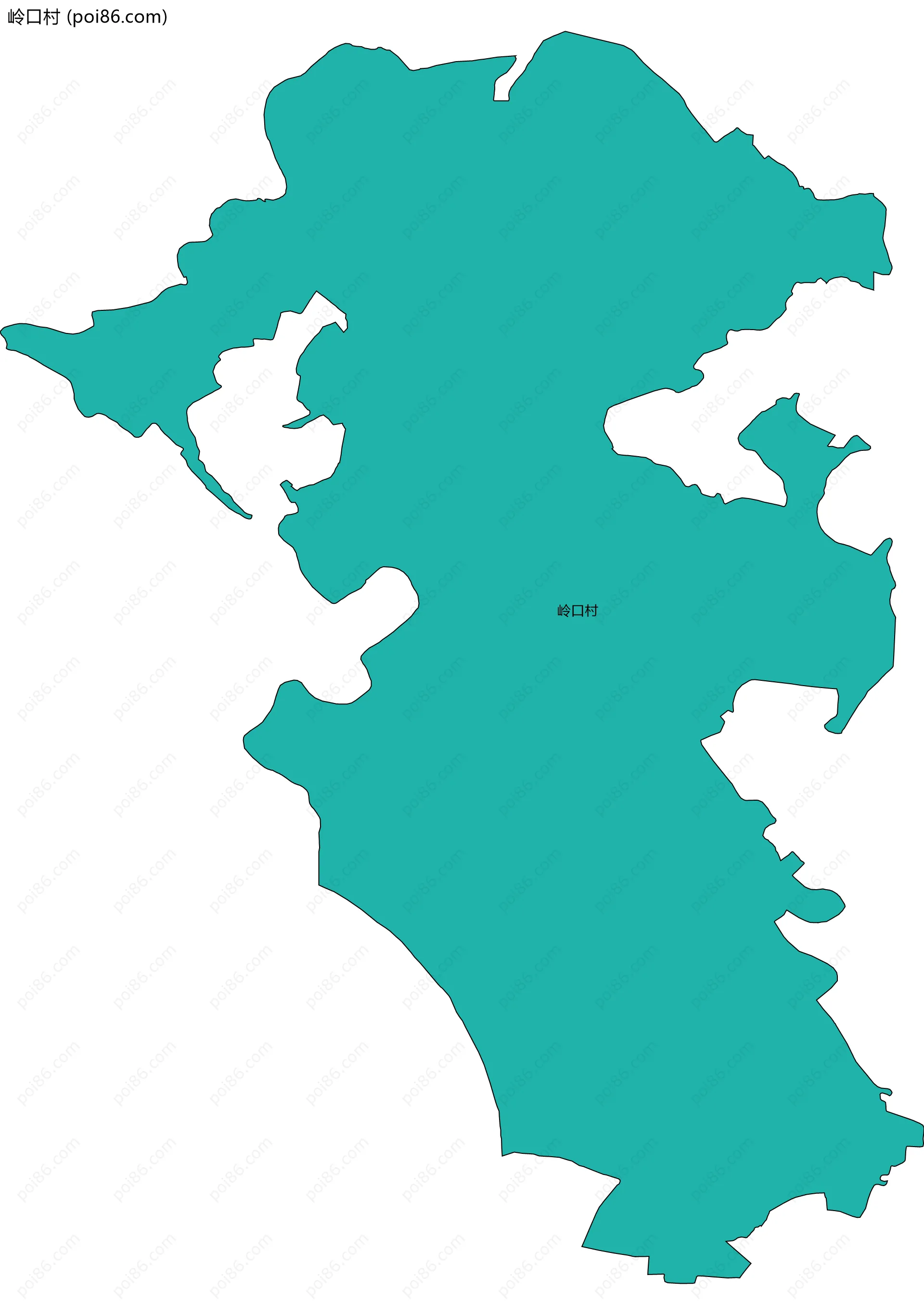 岭口村边界地图