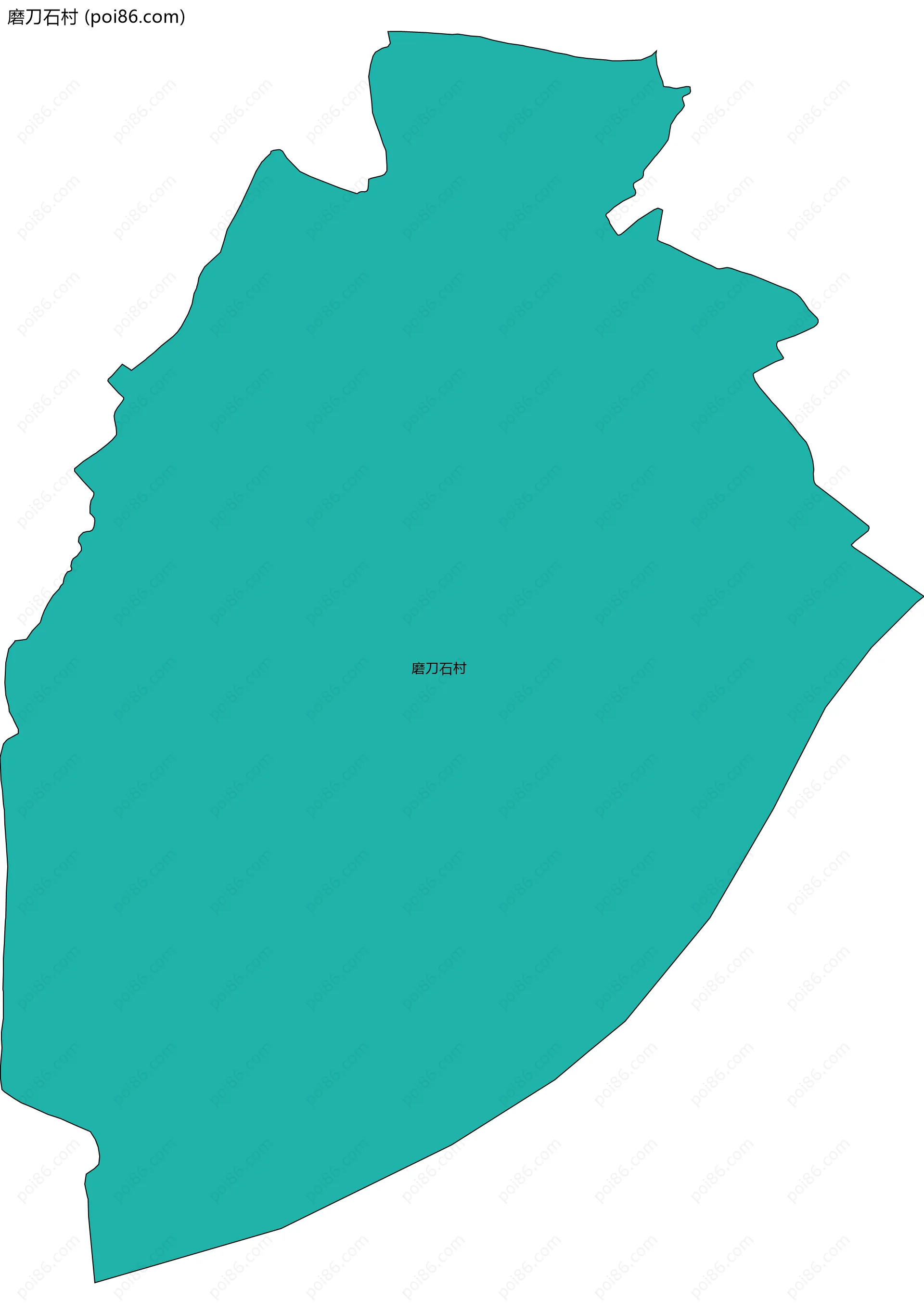 磨刀石村边界地图