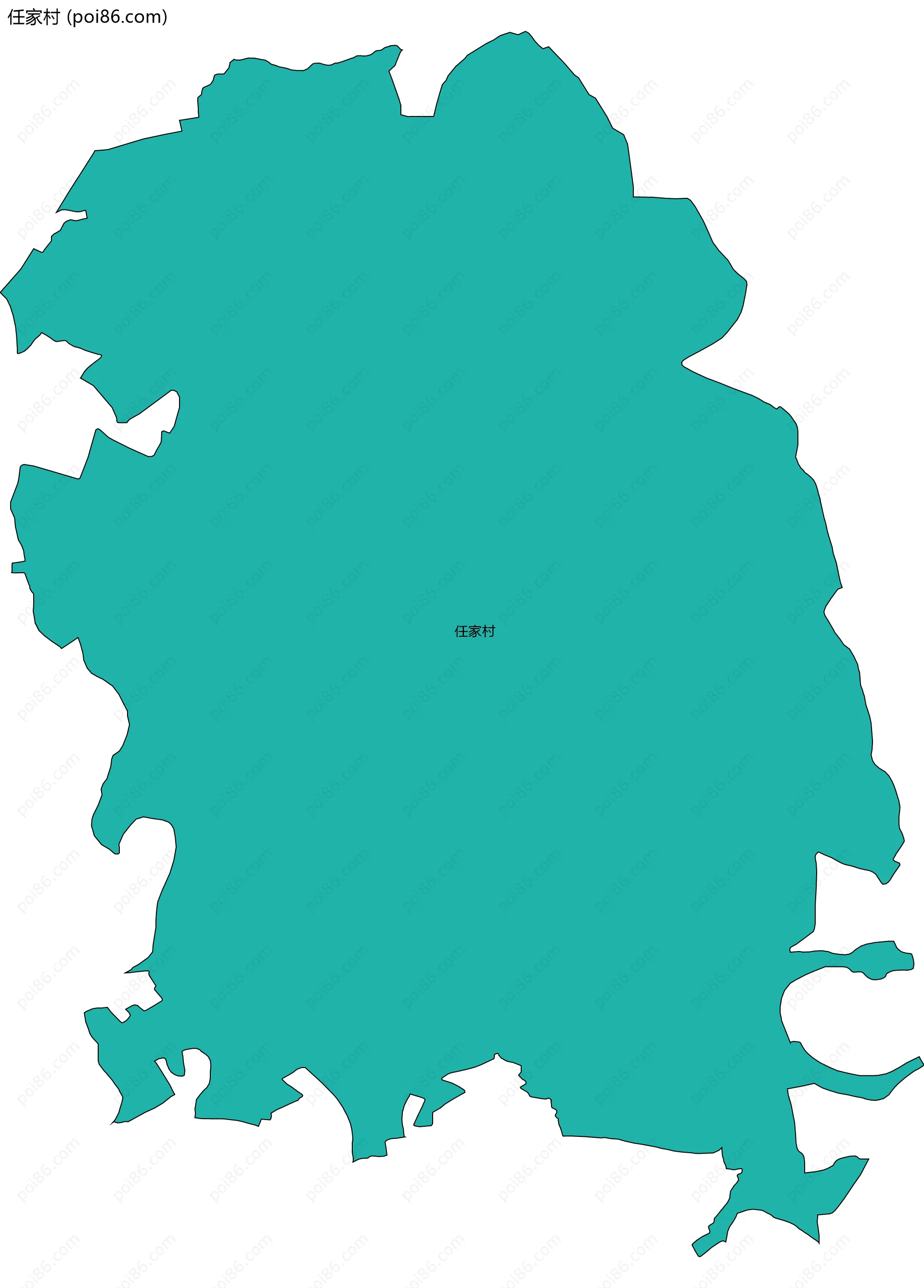 任家村边界地图