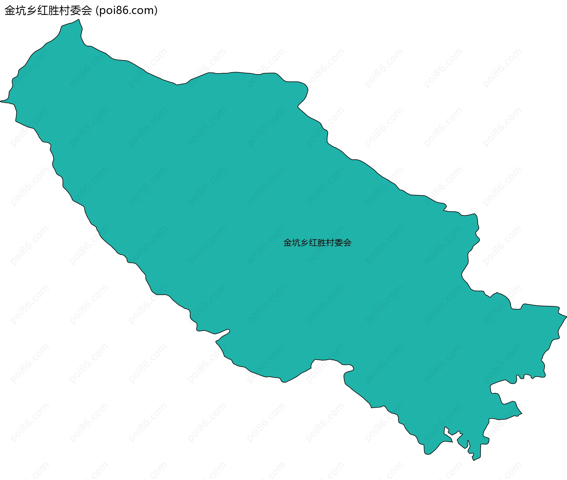 金坑乡红胜村委会边界地图